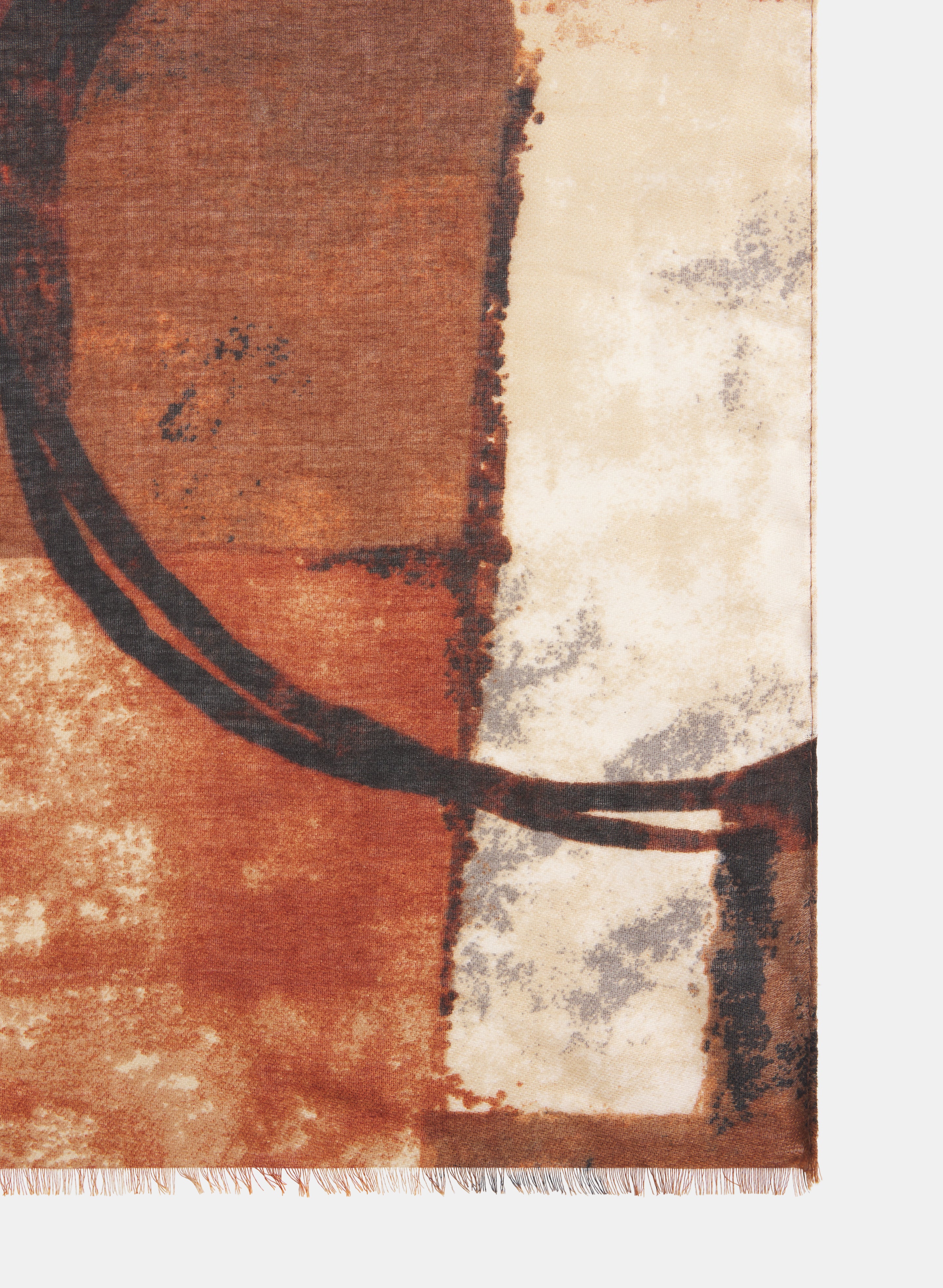 Abstract Geometric Print Scarf - Image 3