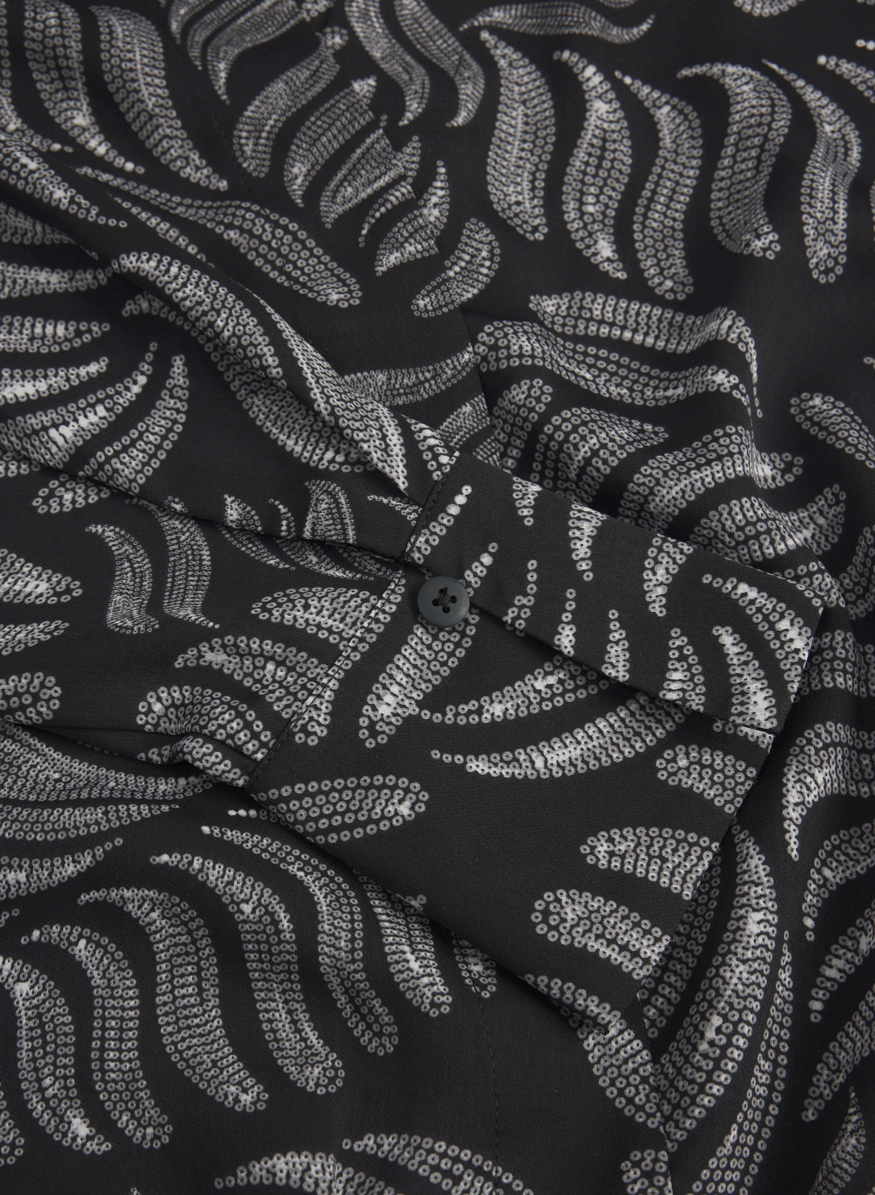 Abstract Leaf Print Blouse - Image 7