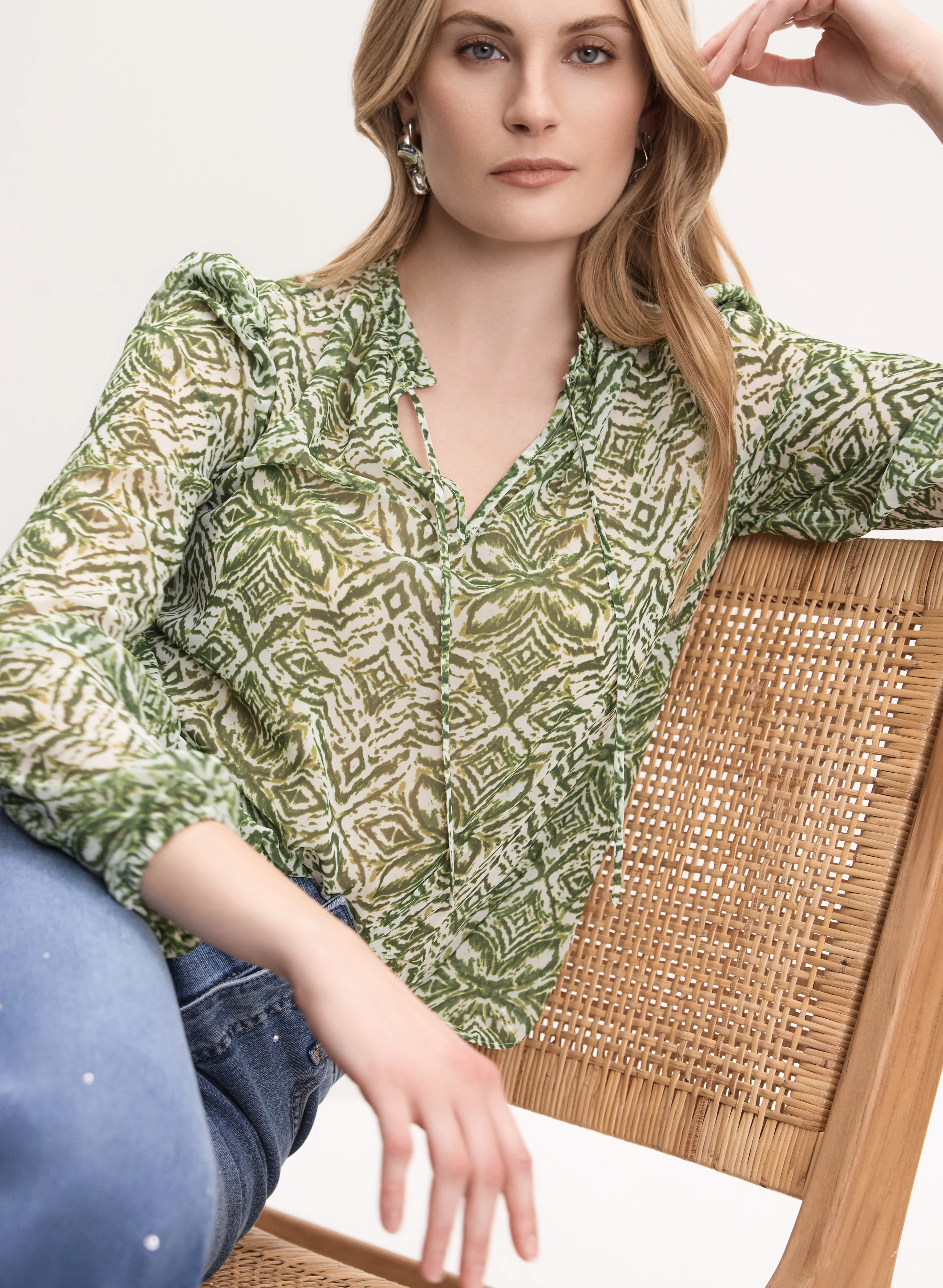 Abstract Print Blouse - Image 2