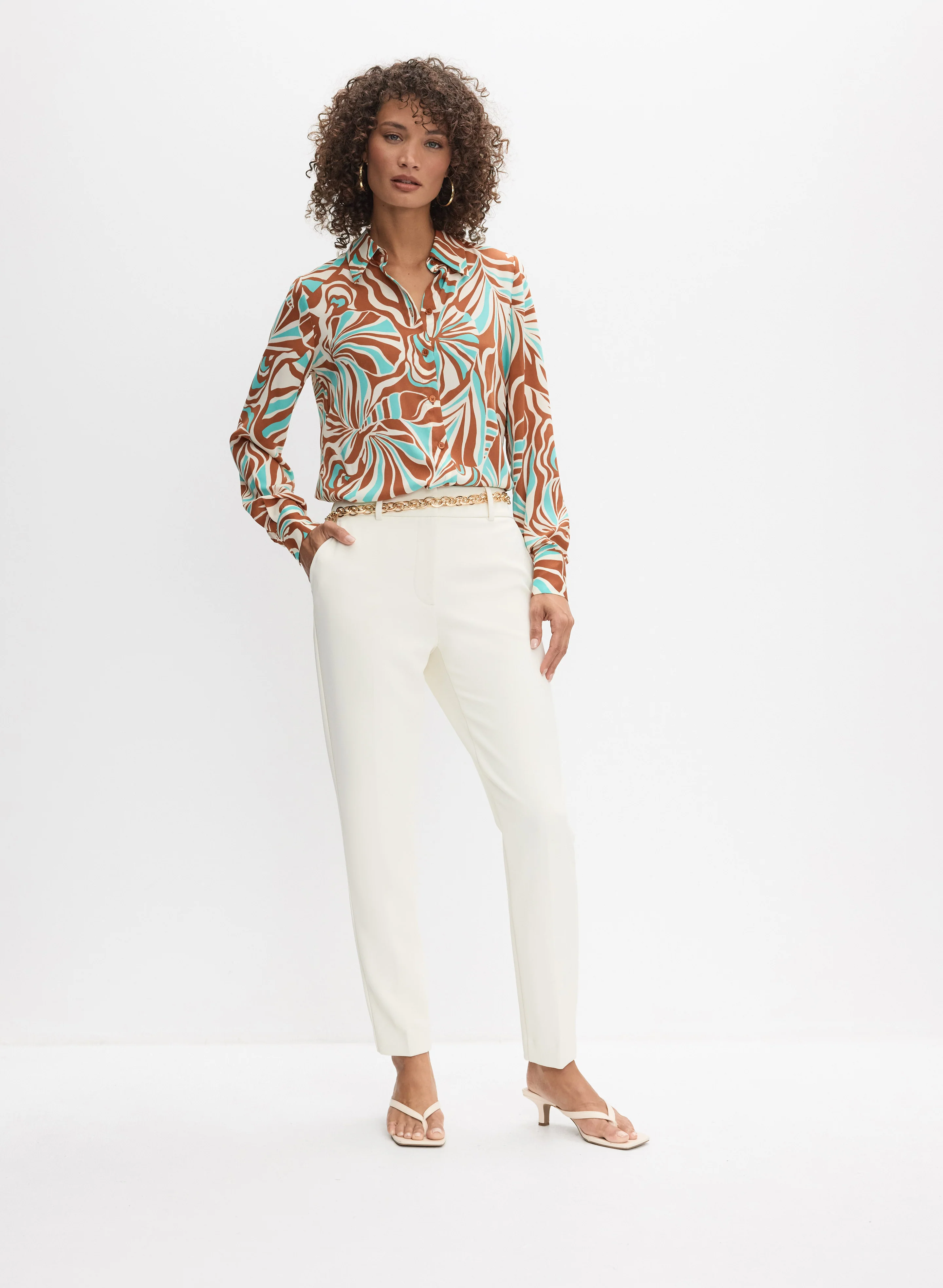 Abstract Print Blouse - Image 7