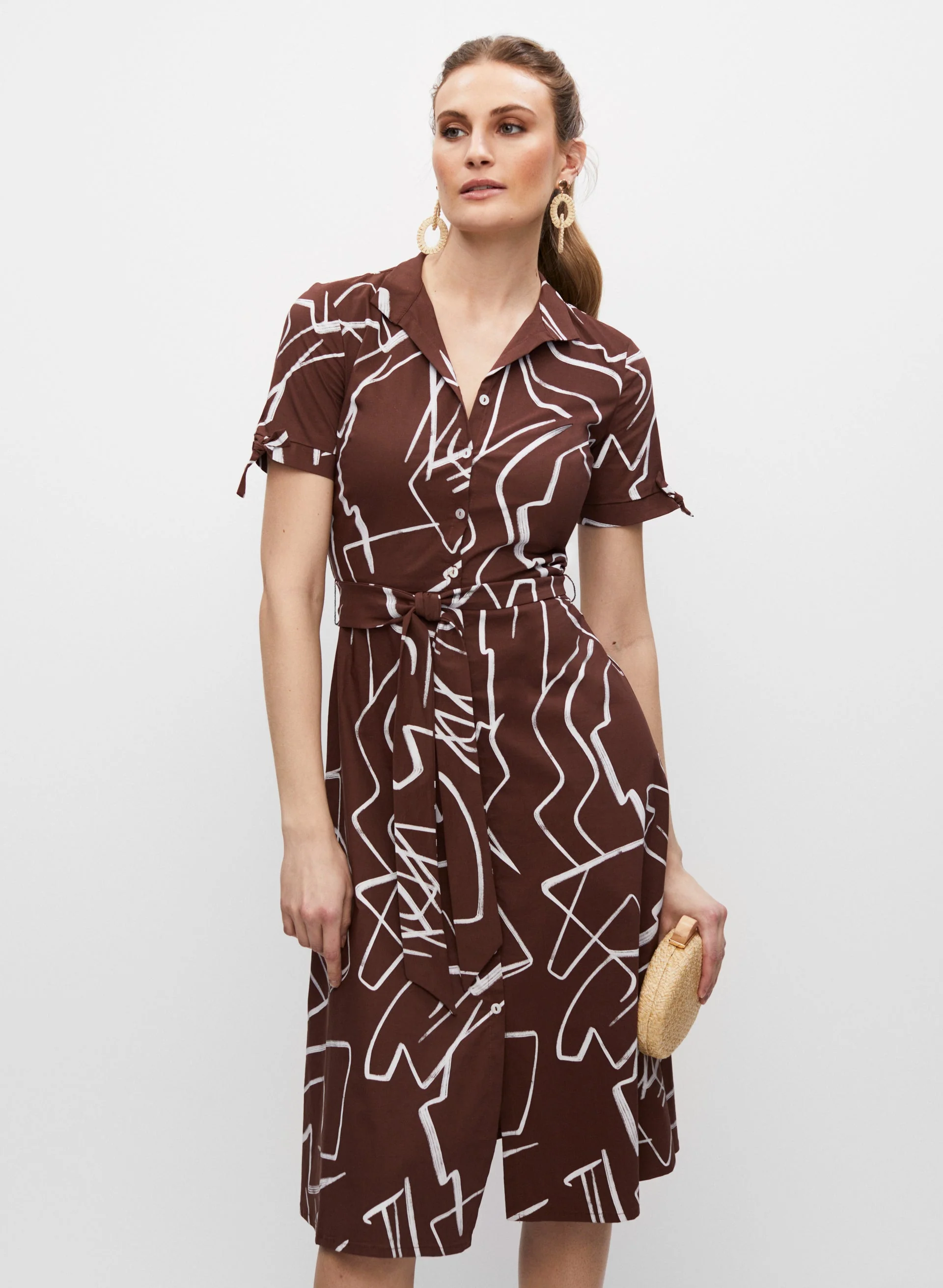 Abstract Print Dress - Image 5
