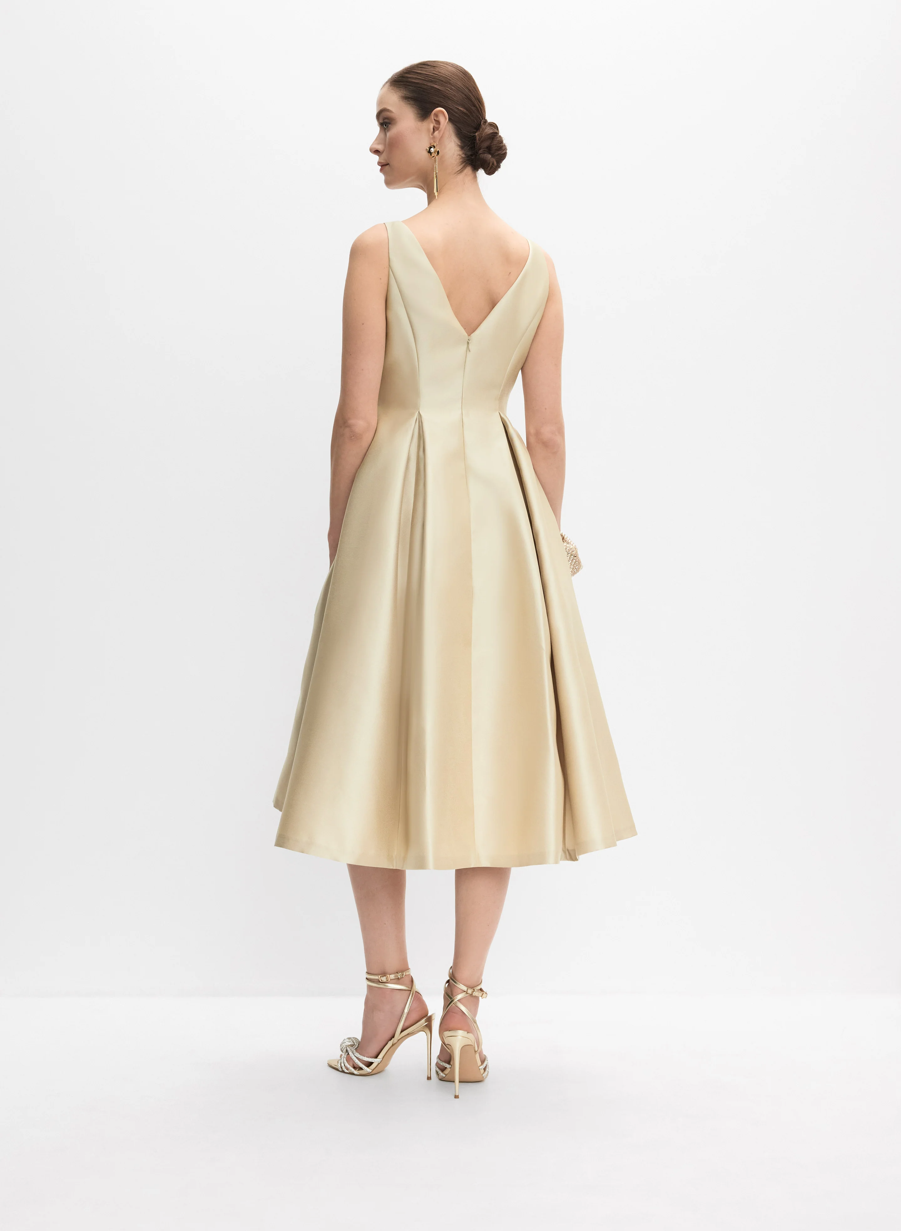 Adrianna Papell - Mikado Fit & Flare Dress - Image 3