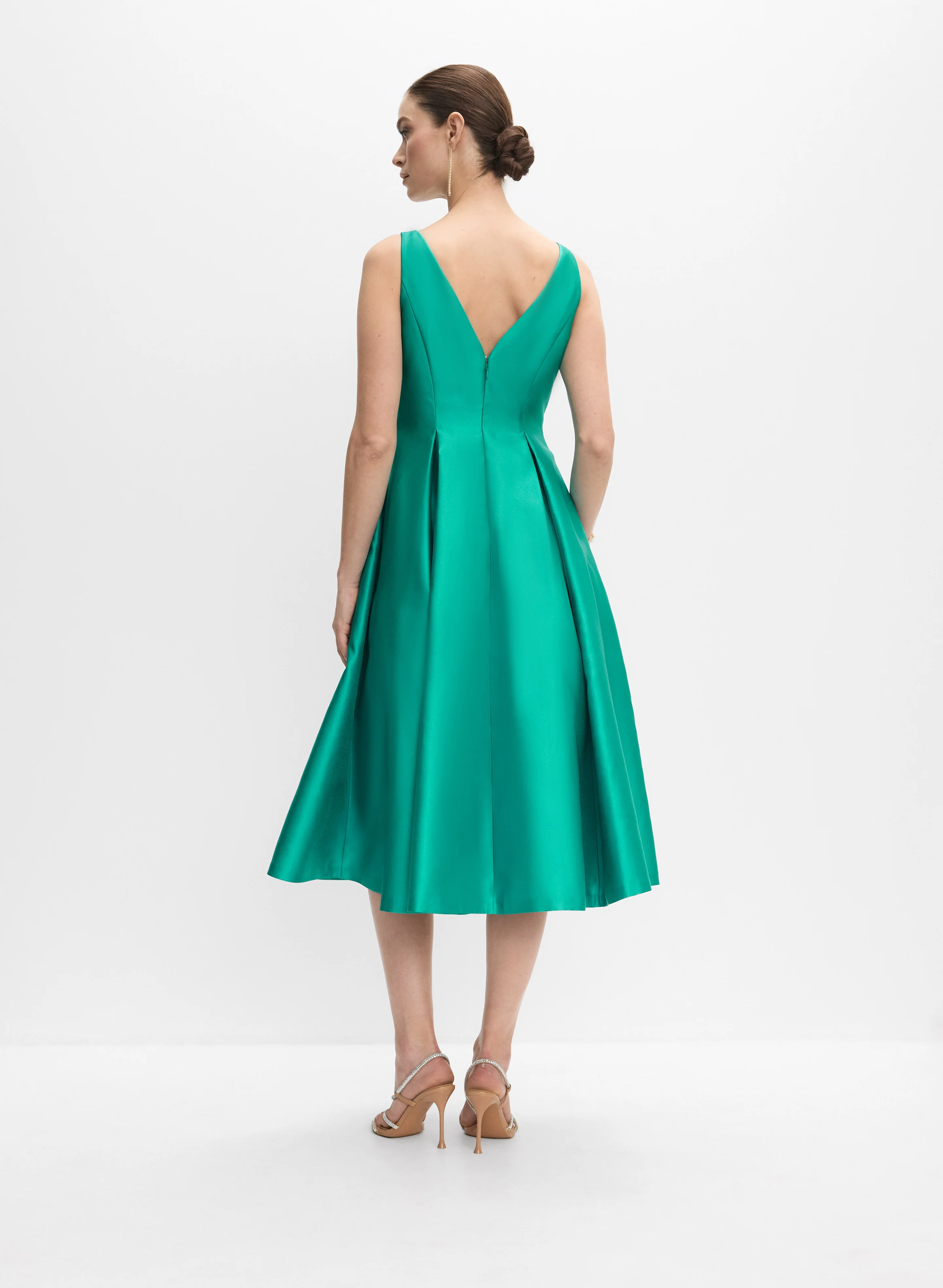 Adrianna Papell - Mikado Fit & Flare Dress - Image 3