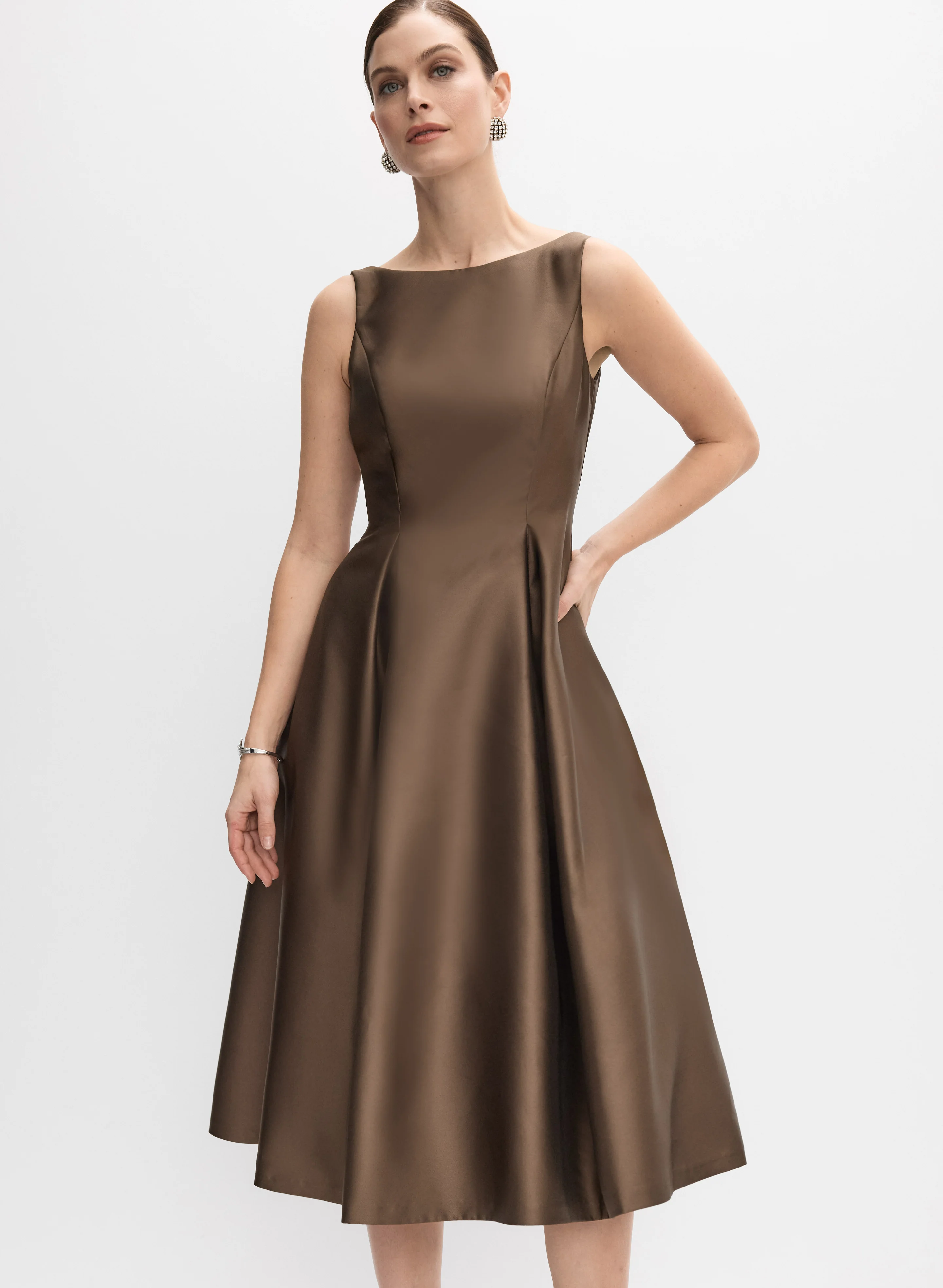 Adrianna Papell - Mikado Fit & Flare Dress - Image 4