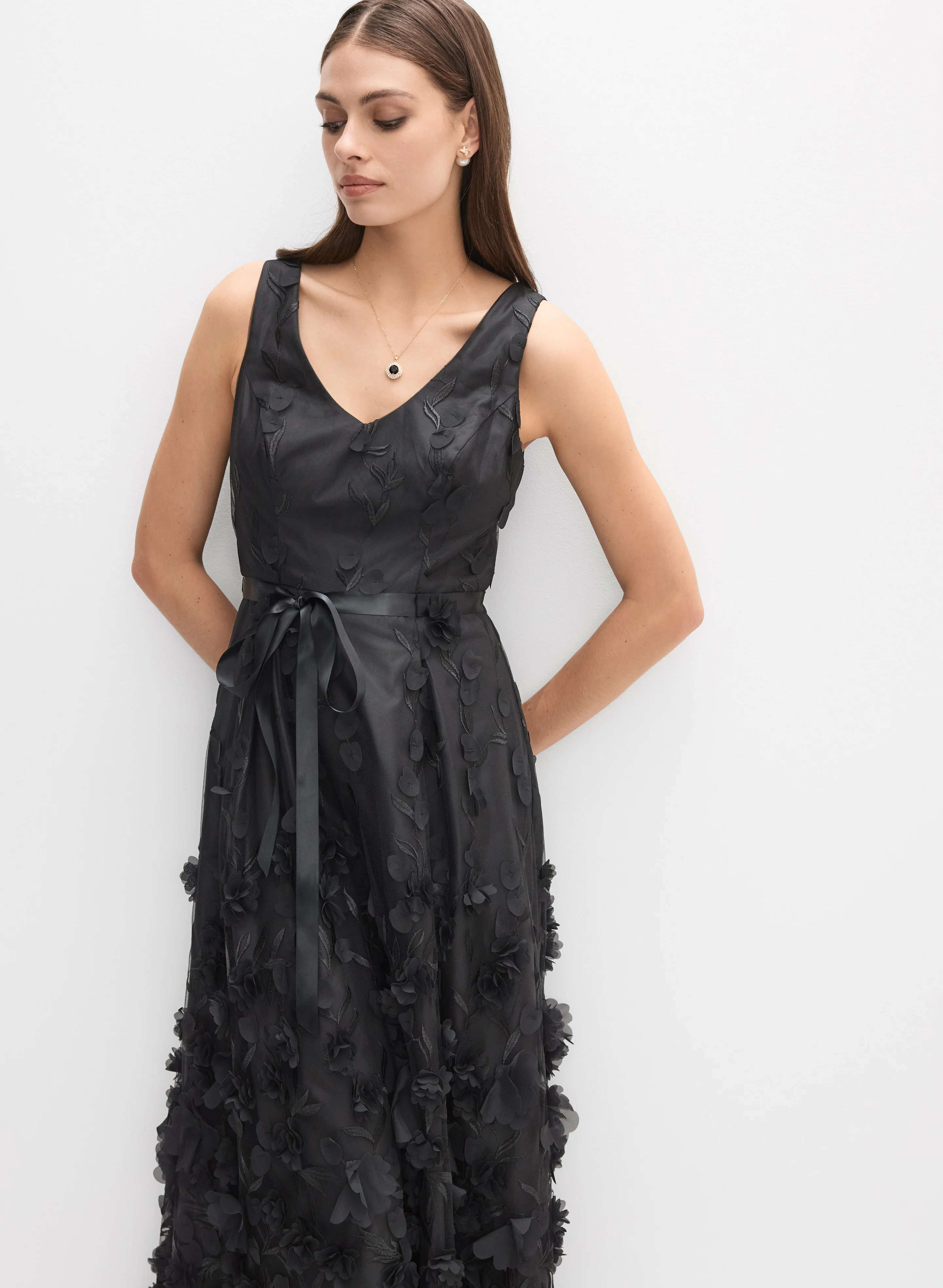 Alex Evenings - 3D Floral Dress - Image 7