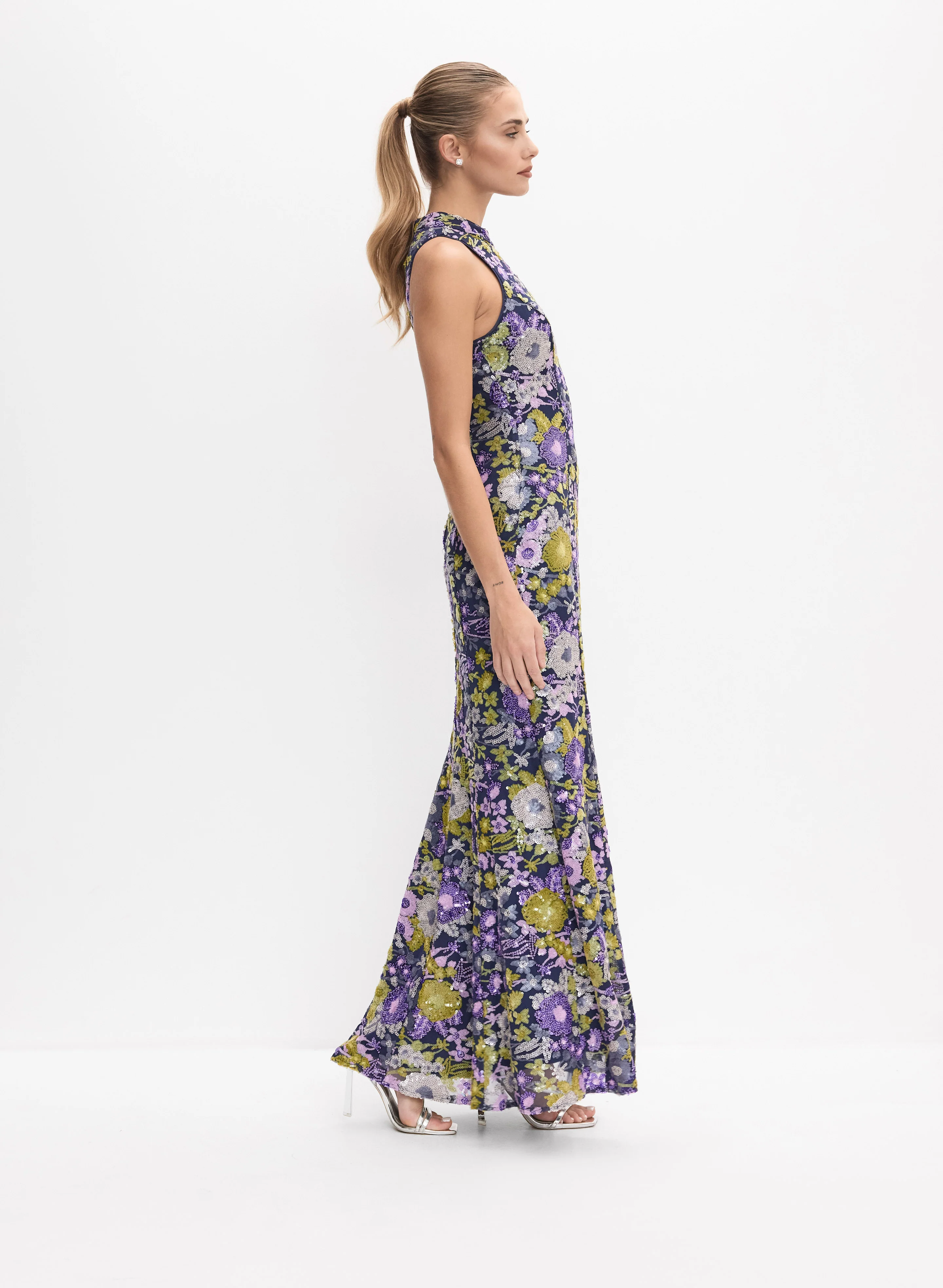 Alex Evenings - Floral Sequin Dress - Image 3