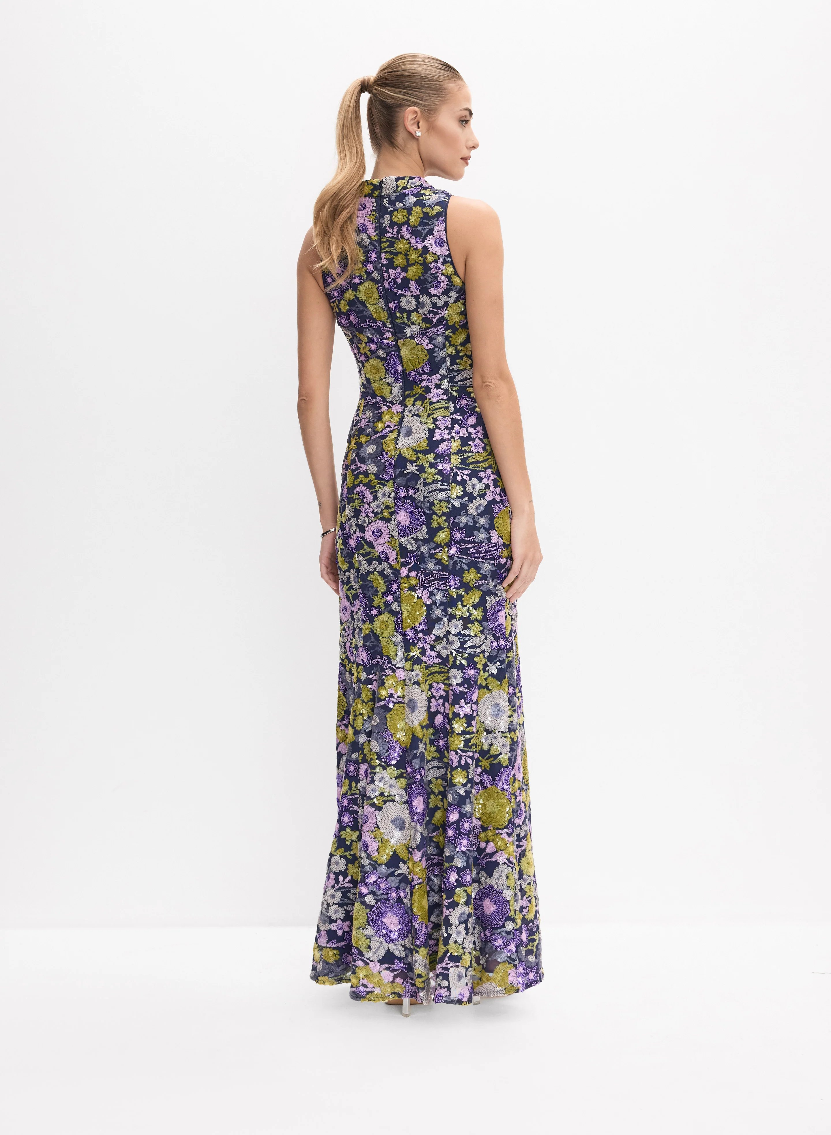 Alex Evenings - Floral Sequin Dress - Image 4