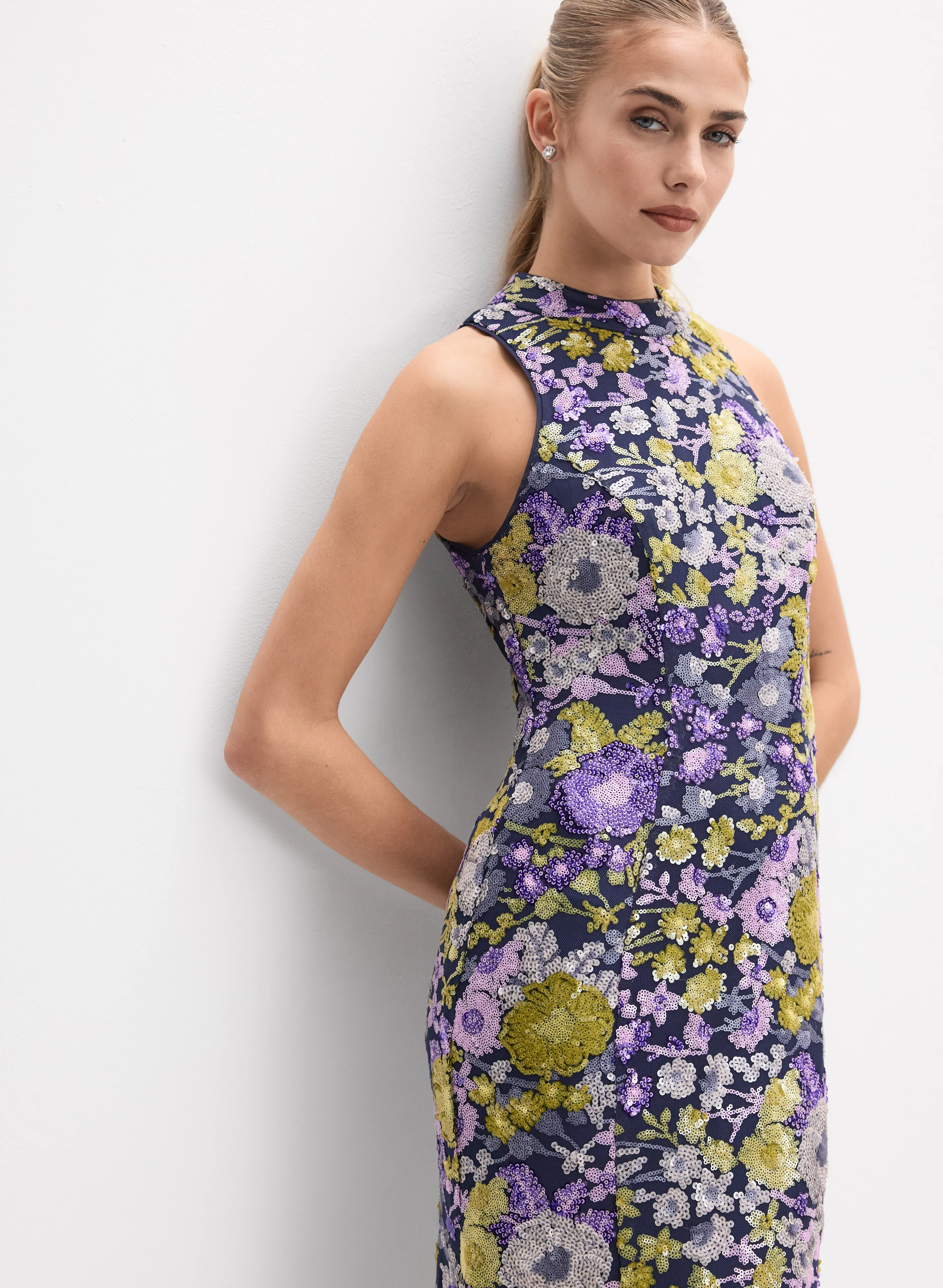 Alex Evenings - Floral Sequin Dress - Image 5
