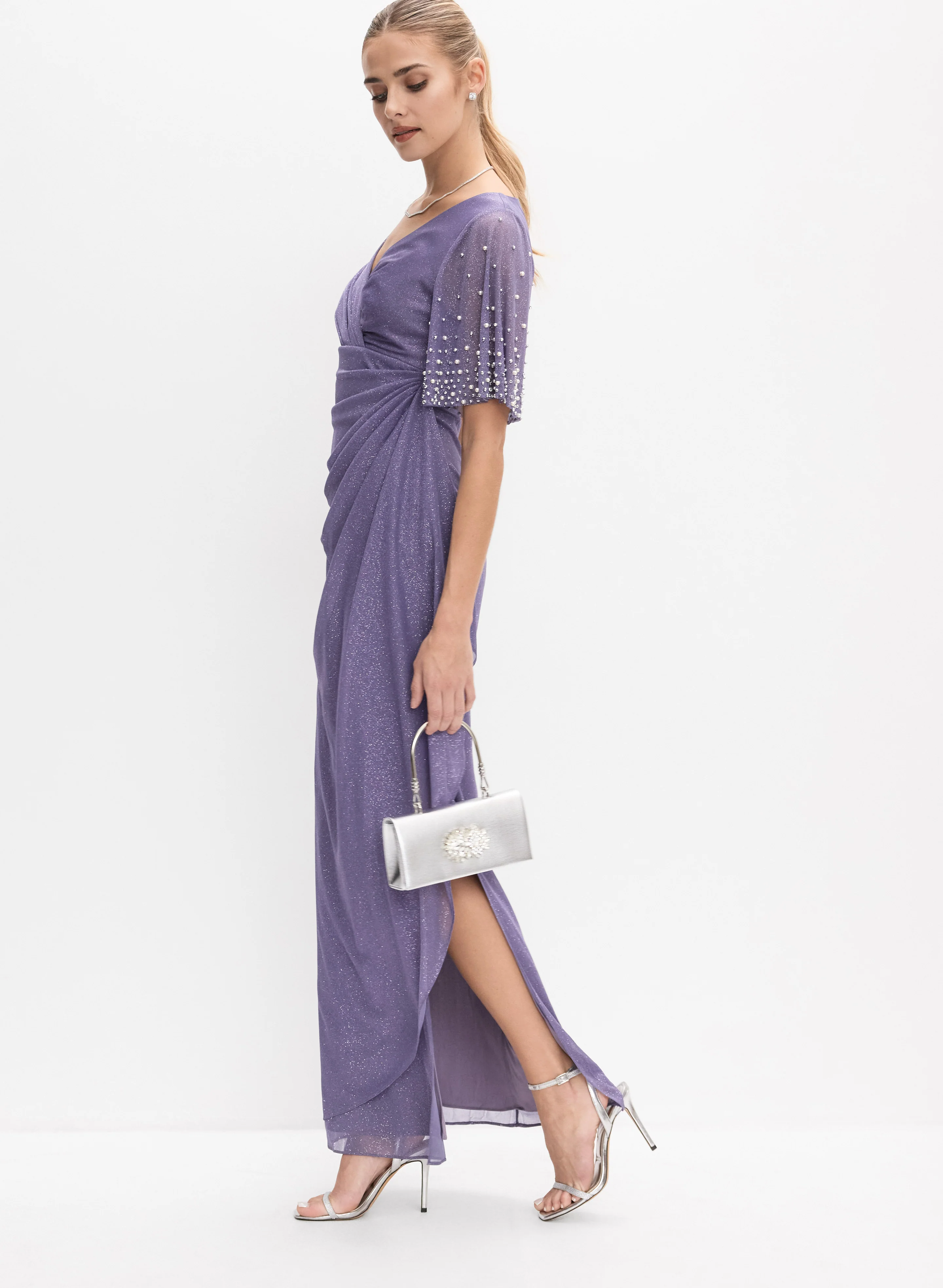Alex Evenings - Pearl Shimmer Dress - Image 2