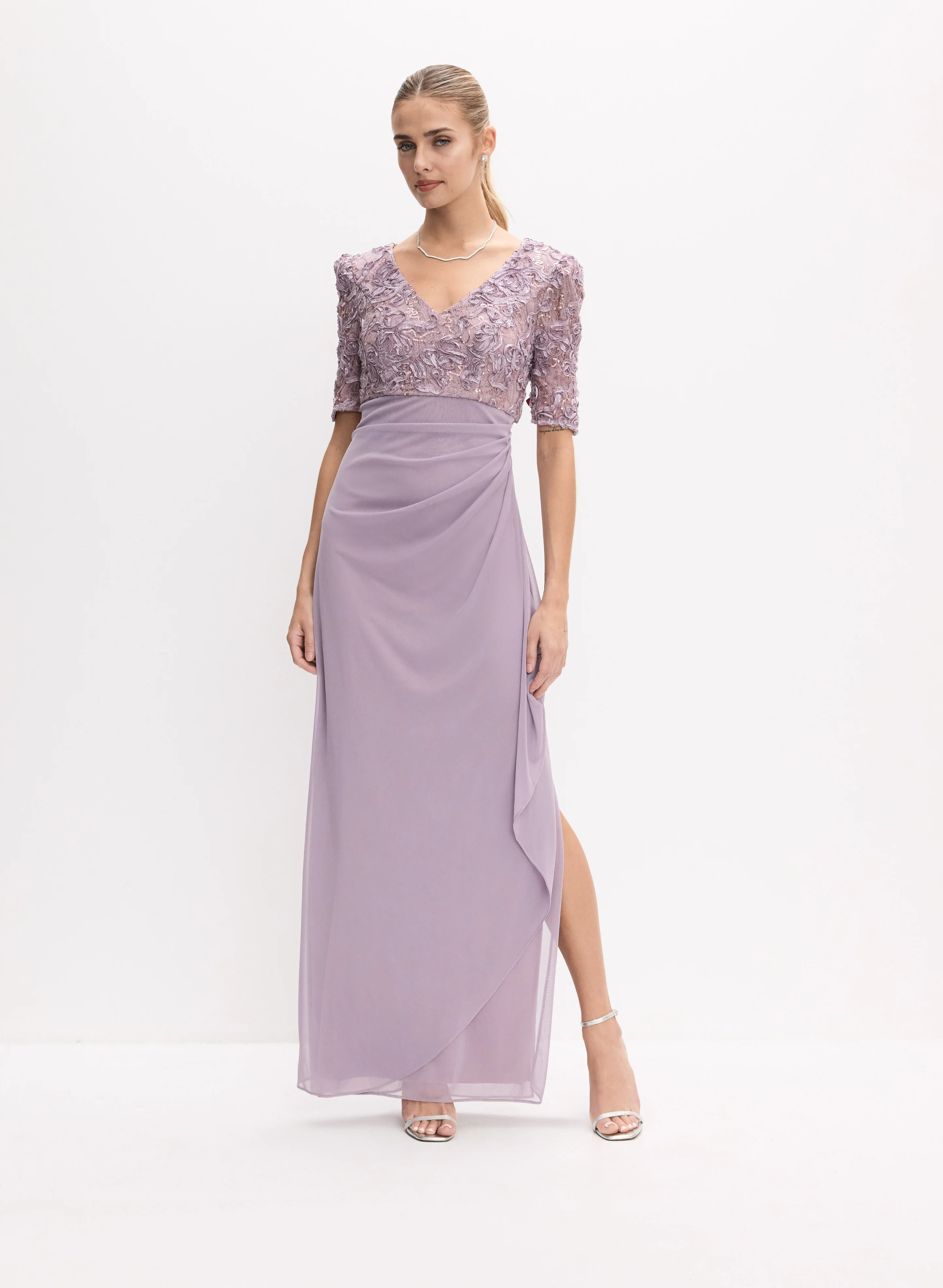Alex Evenings - Soutache Embroidered Dress
