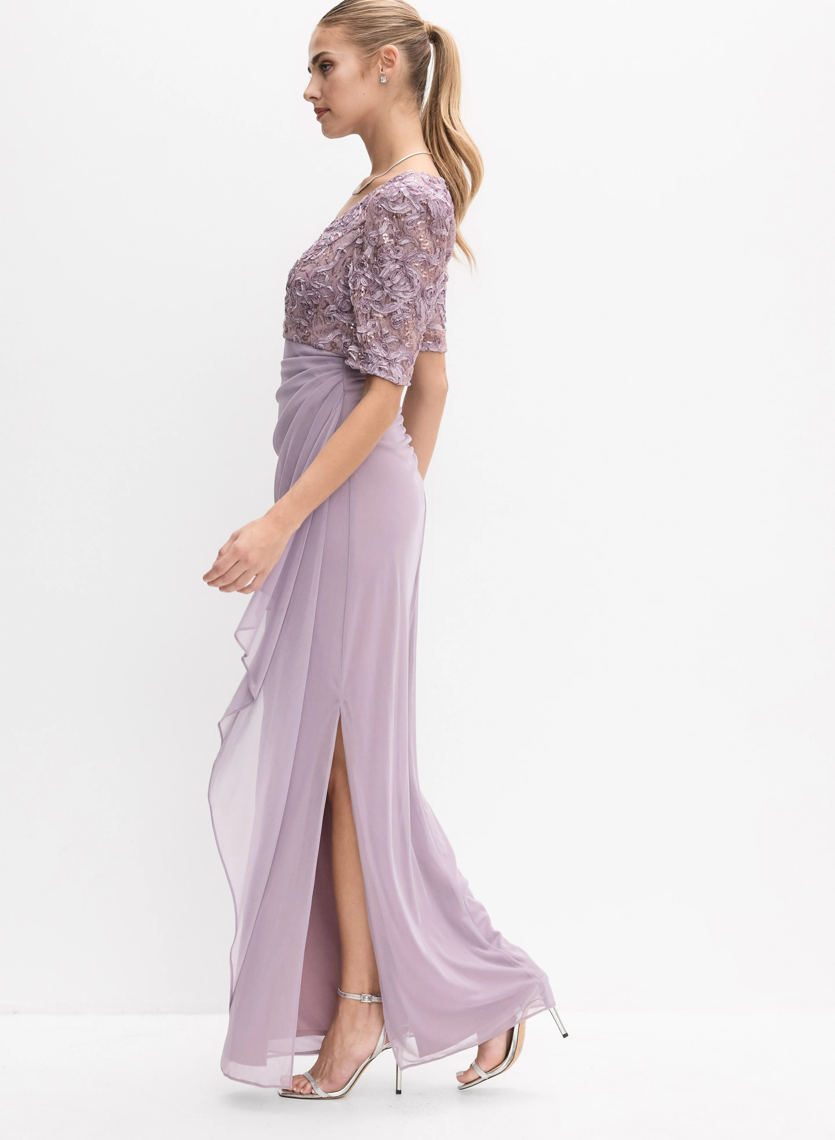Alex Evenings - Soutache Embroidered Dress - Image 2
