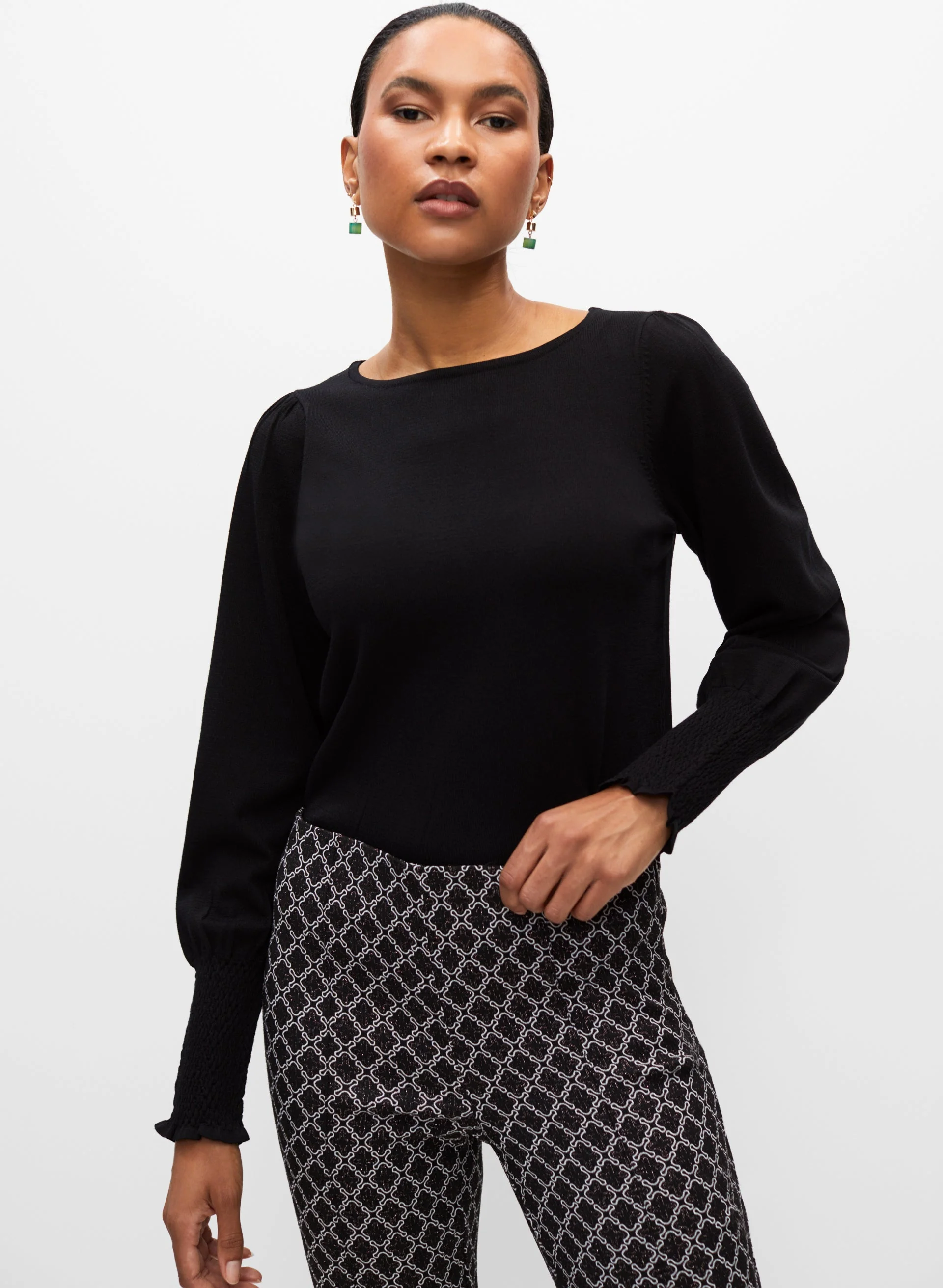 Amber Jacquard Pull-On Pants - Image 3