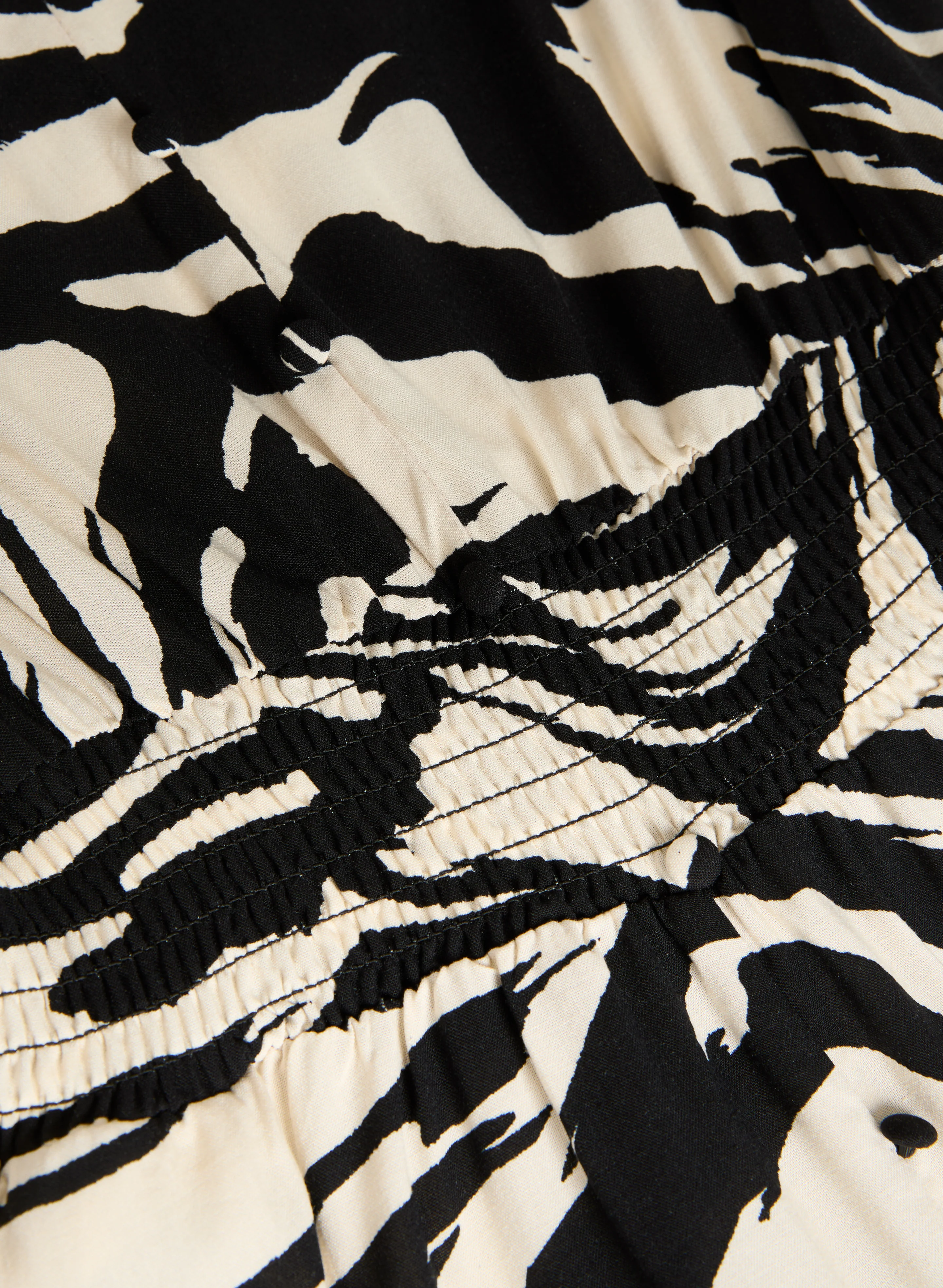 Animal Print Smocked Waist Dress - Image 6