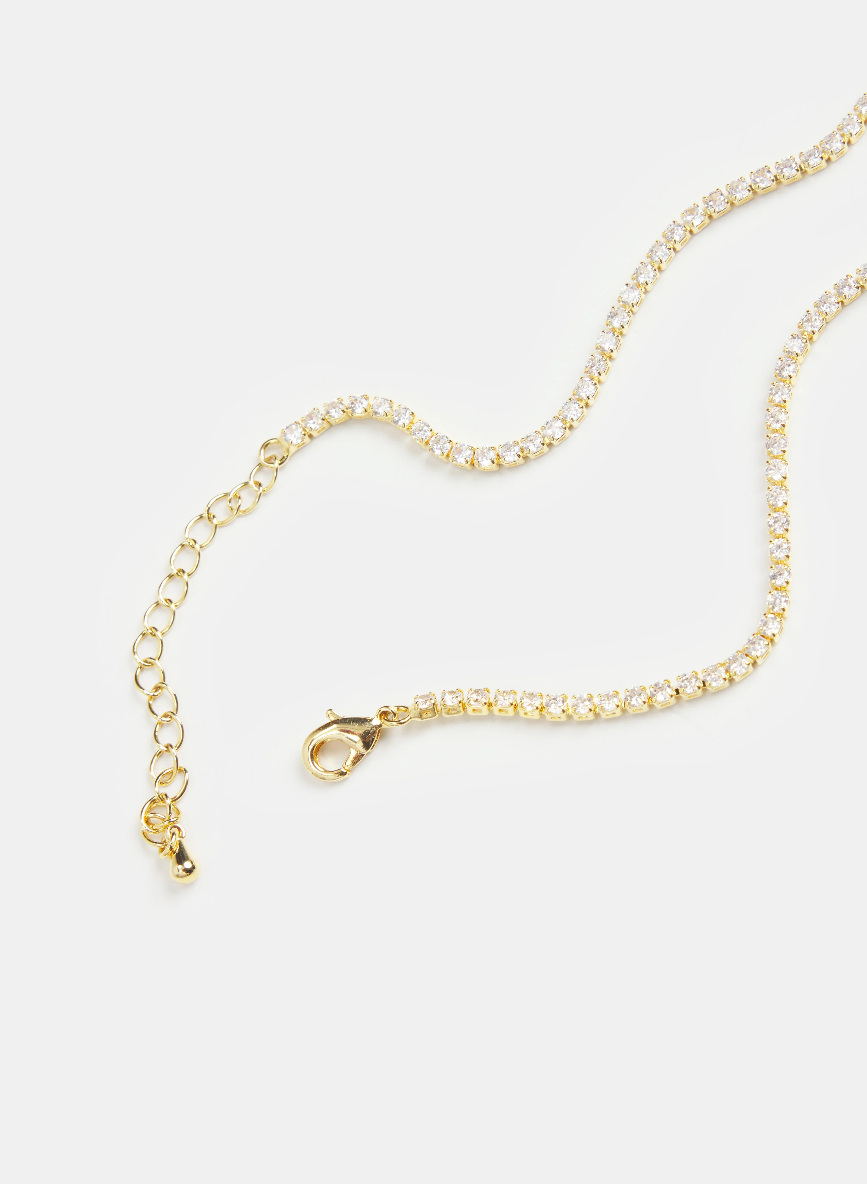 Asymmetric Crystal Y Necklace - Image 2