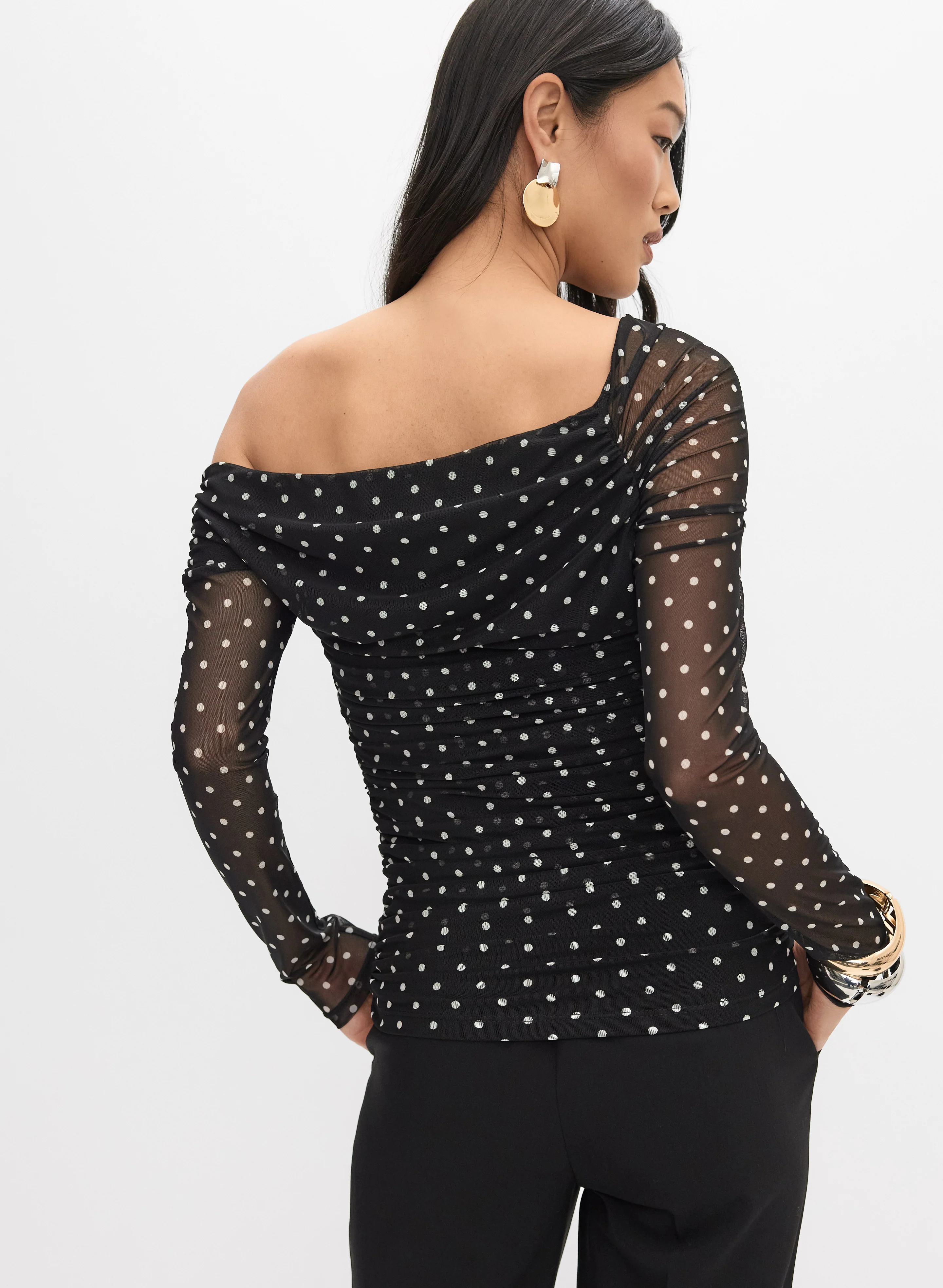 Asymmetric Polka Dot Top - Image 5