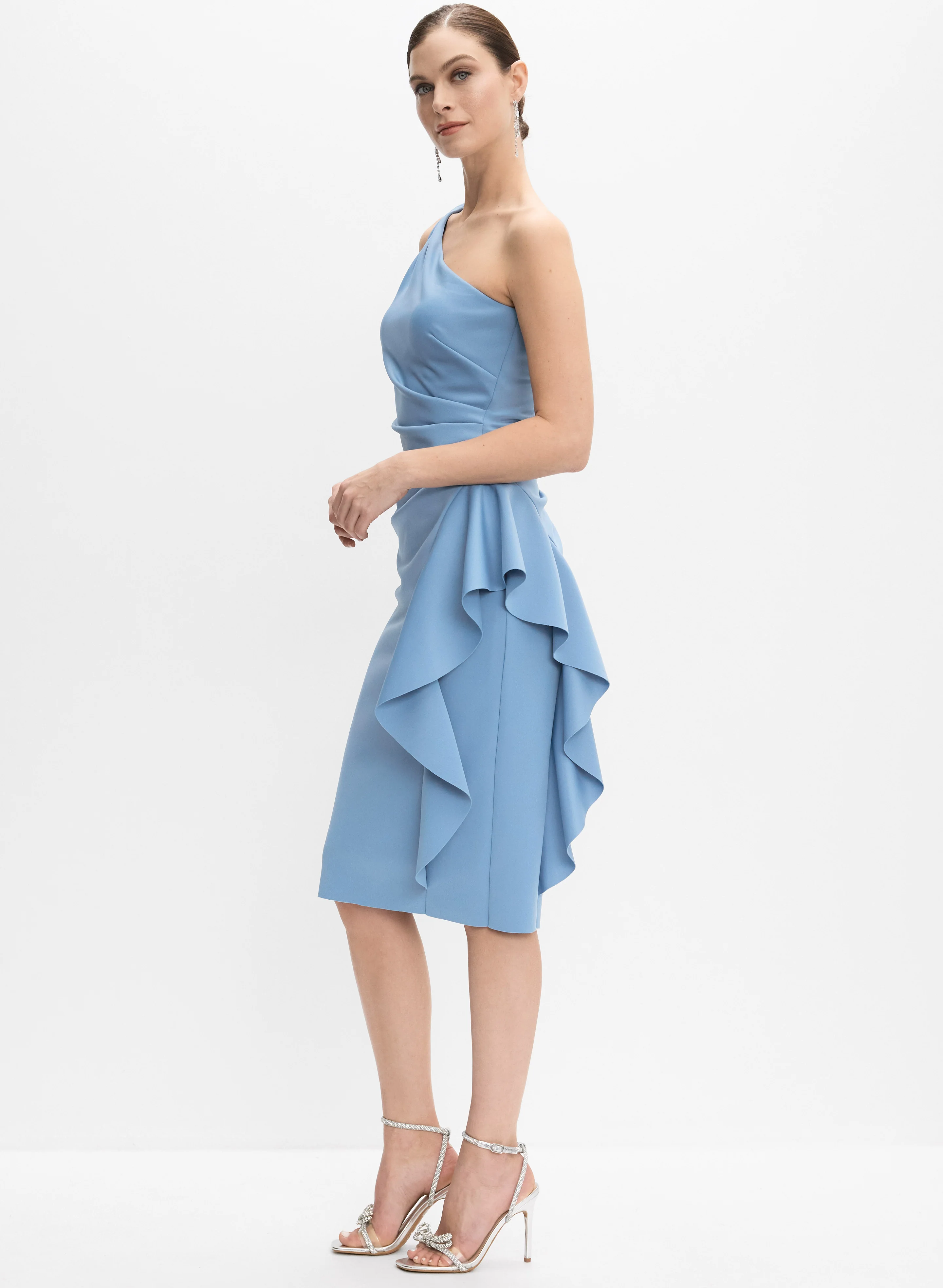 Asymmetric Waterfall Flounce Dress - Image 2