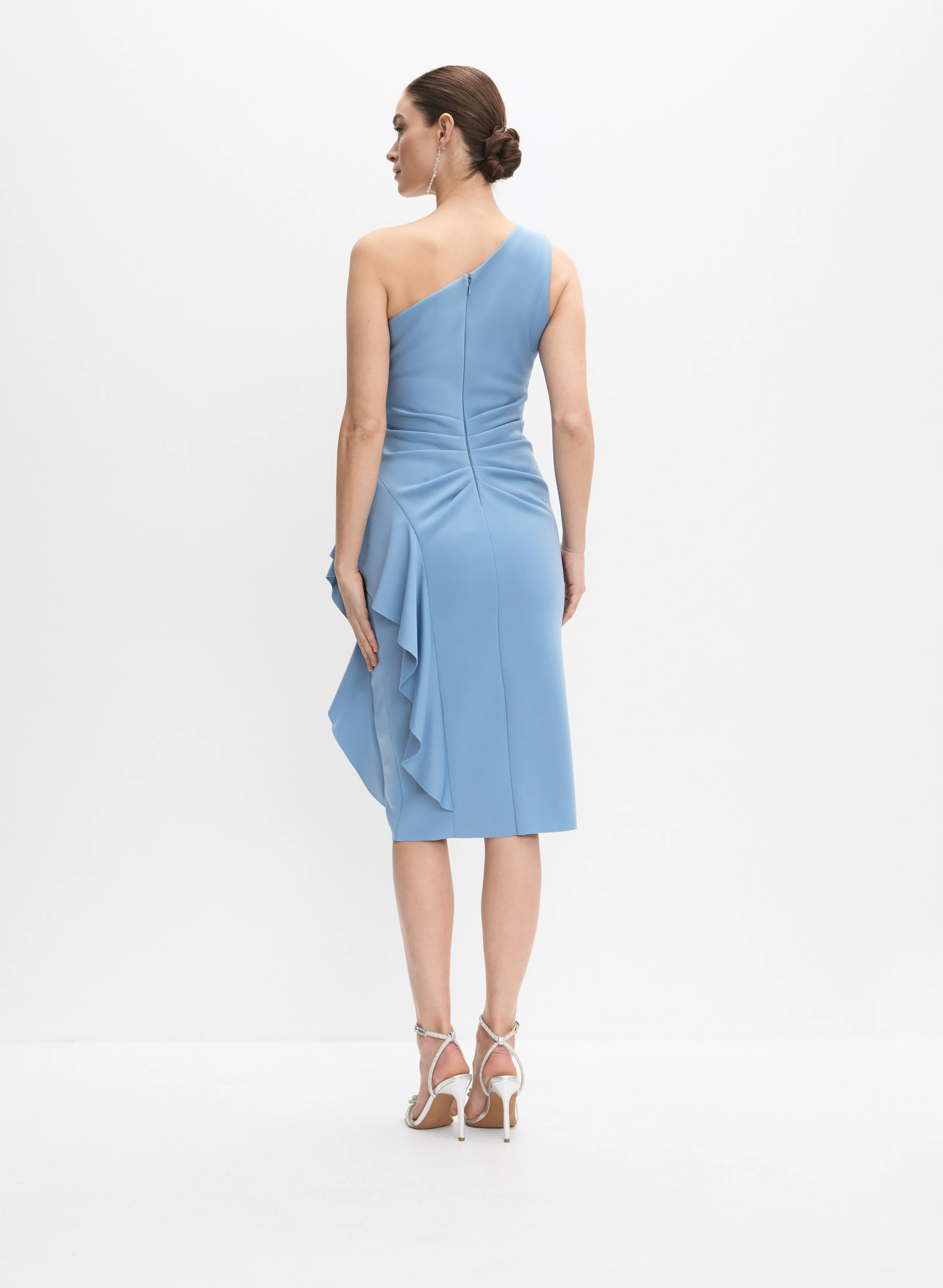 Asymmetric Waterfall Flounce Dress - Image 3