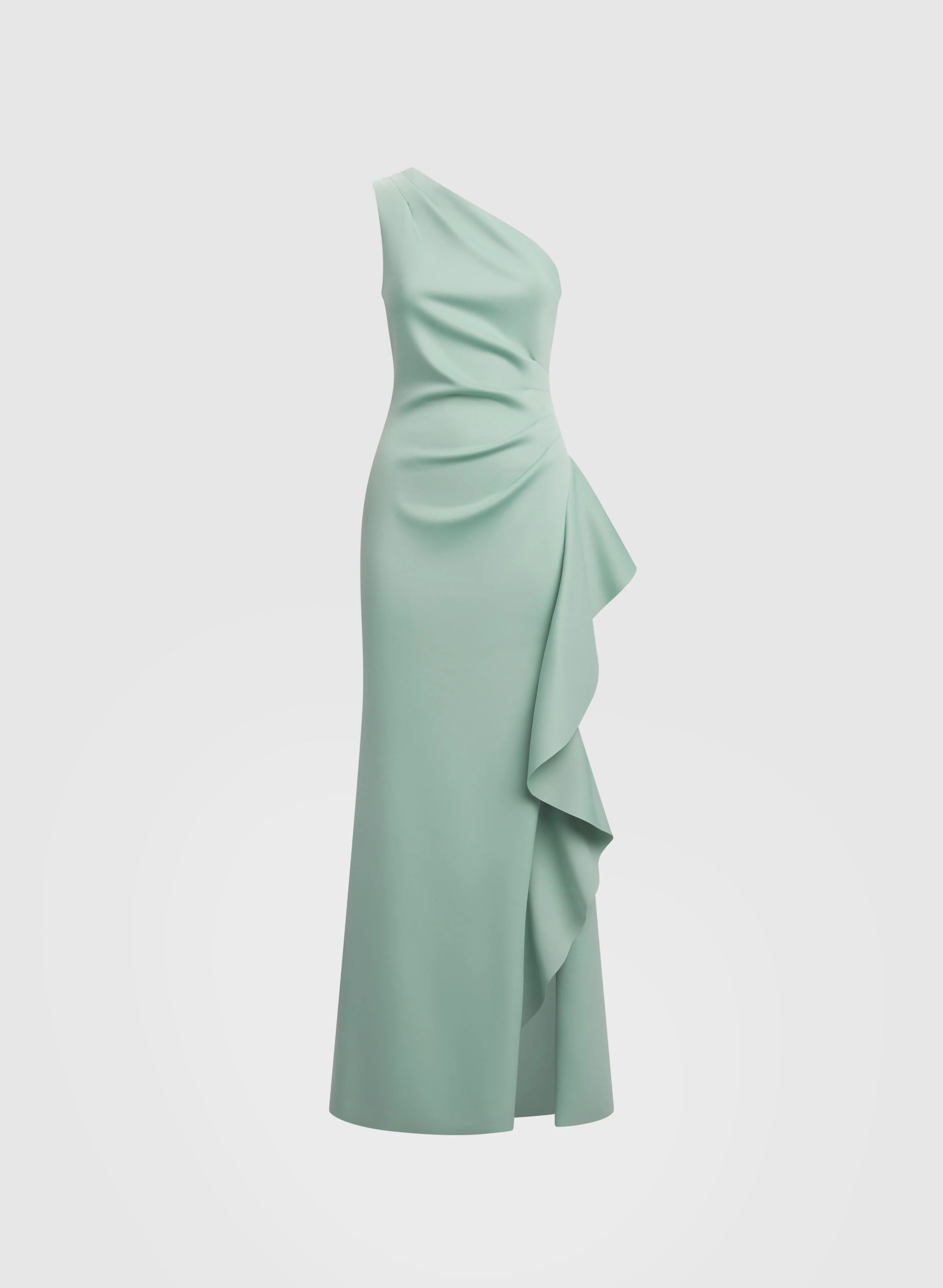 BA Nites - Asymmetric Waterfall Ruffle Dress - Image 6