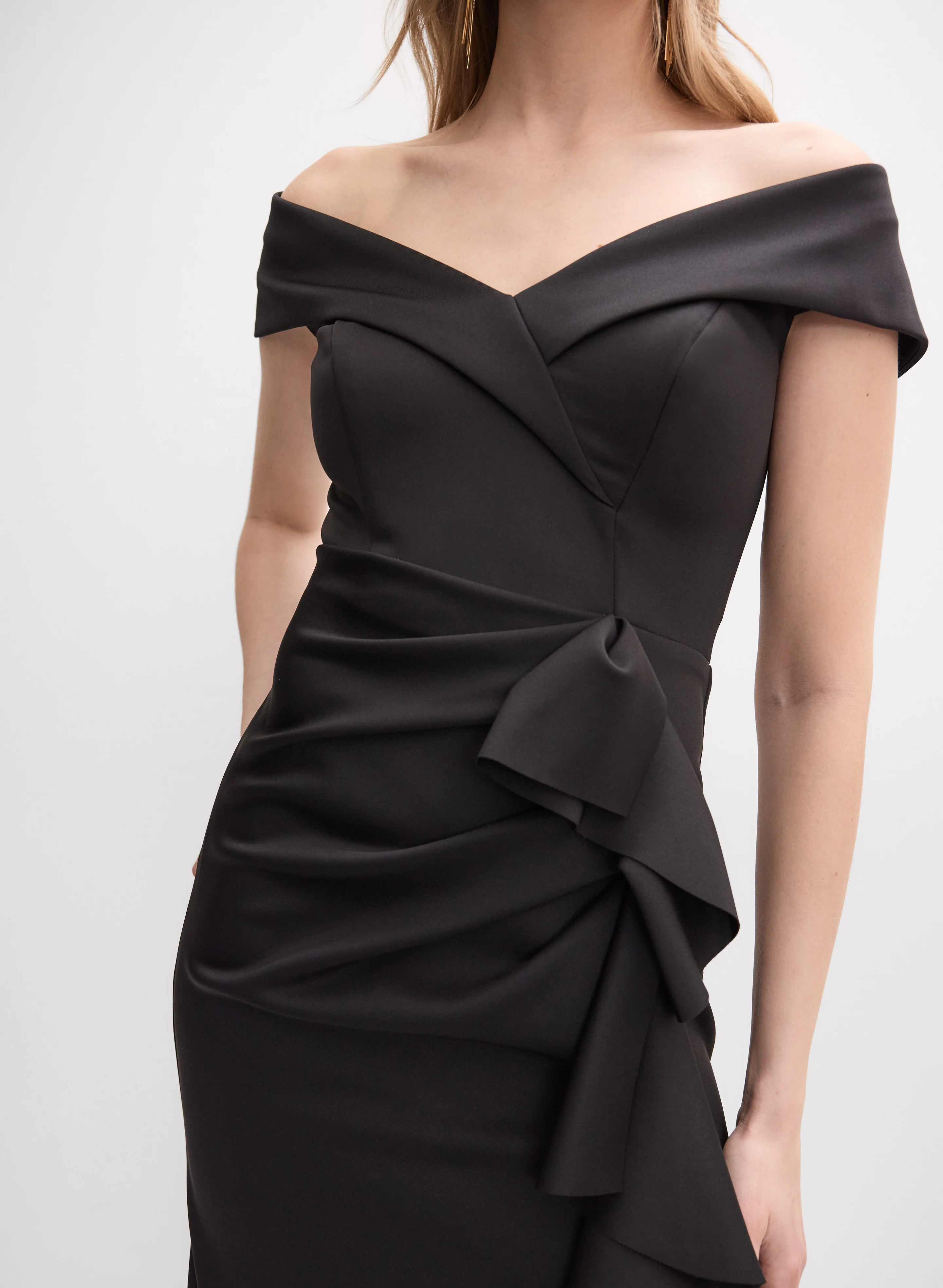 BA Nites - Off-The-Shoulder Ruffle Dress - Image 2