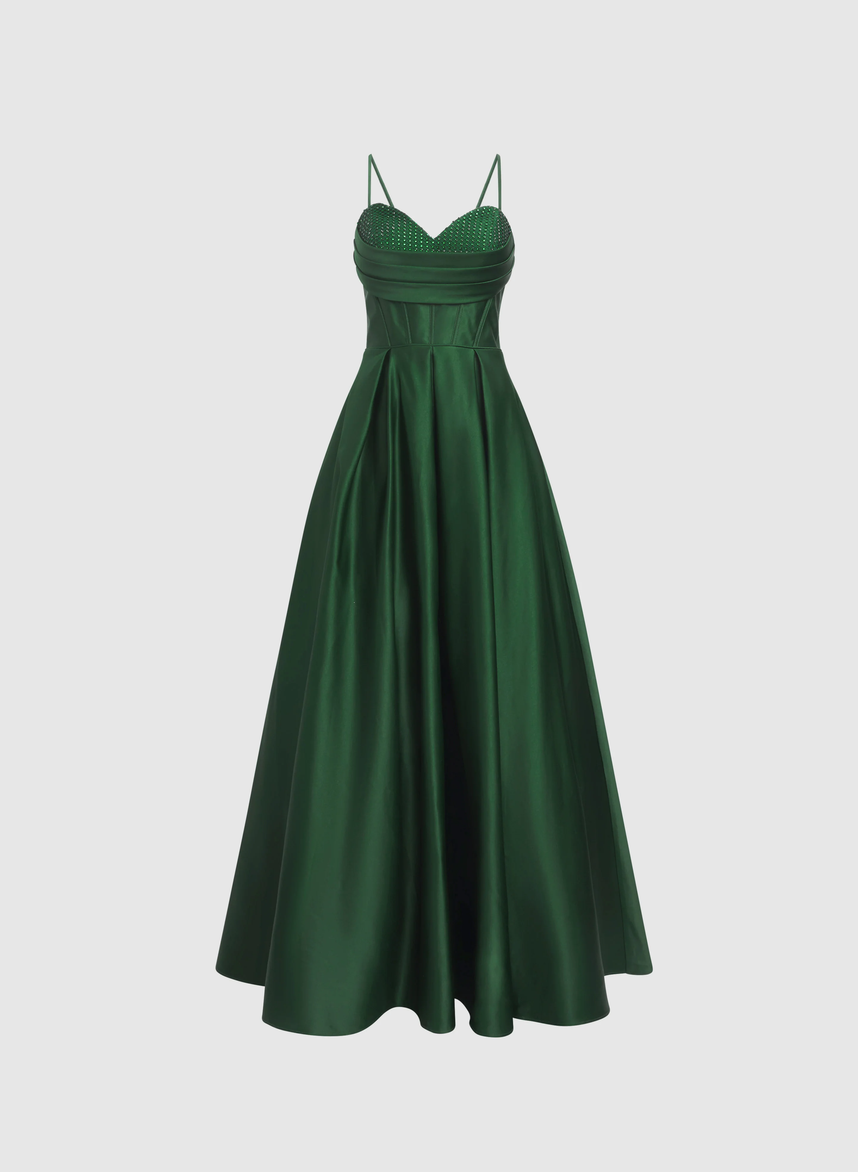 Beaded Corset Satin Gown - Image 6