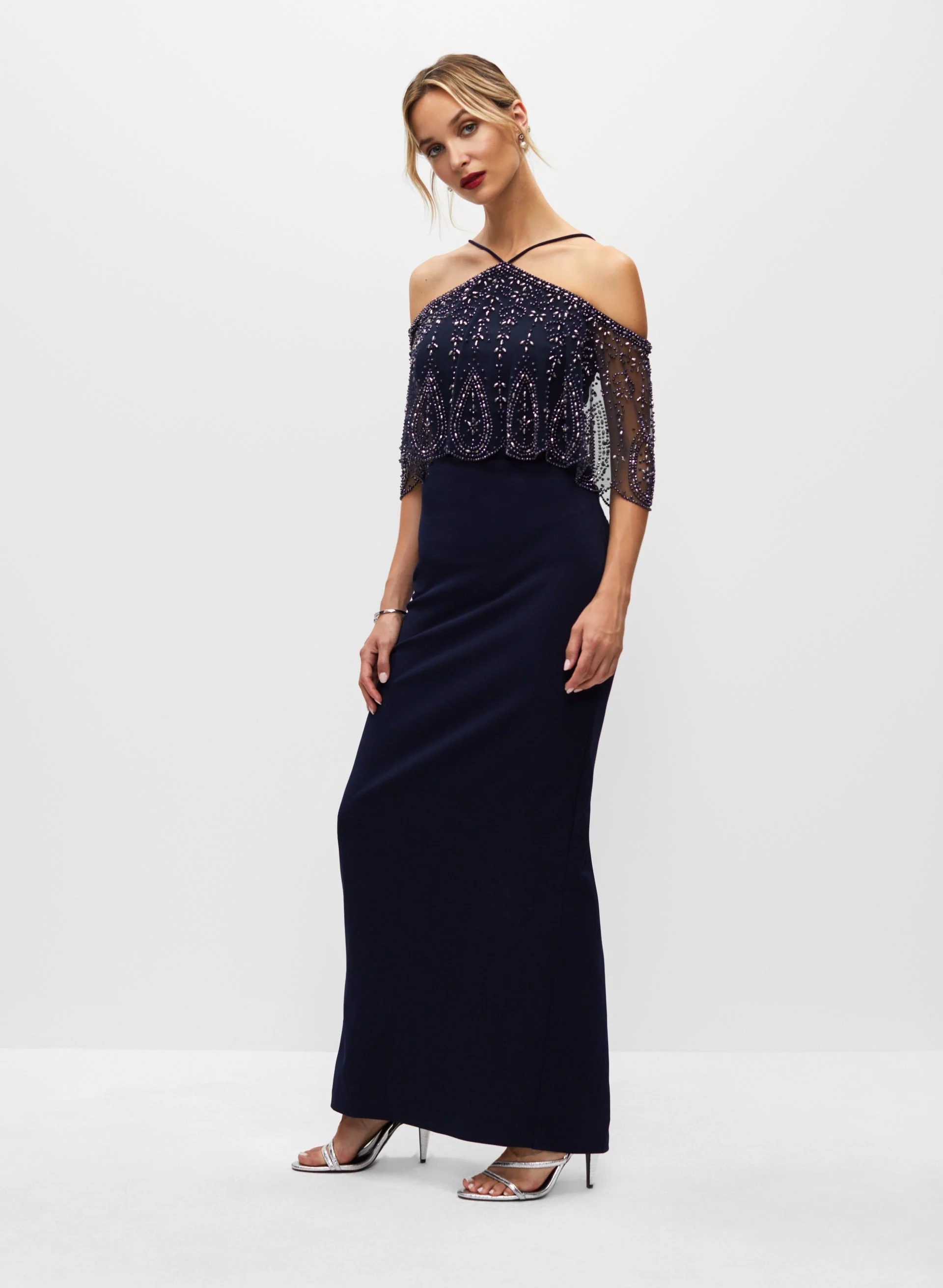Beaded Popover Detail Dress - Image 3