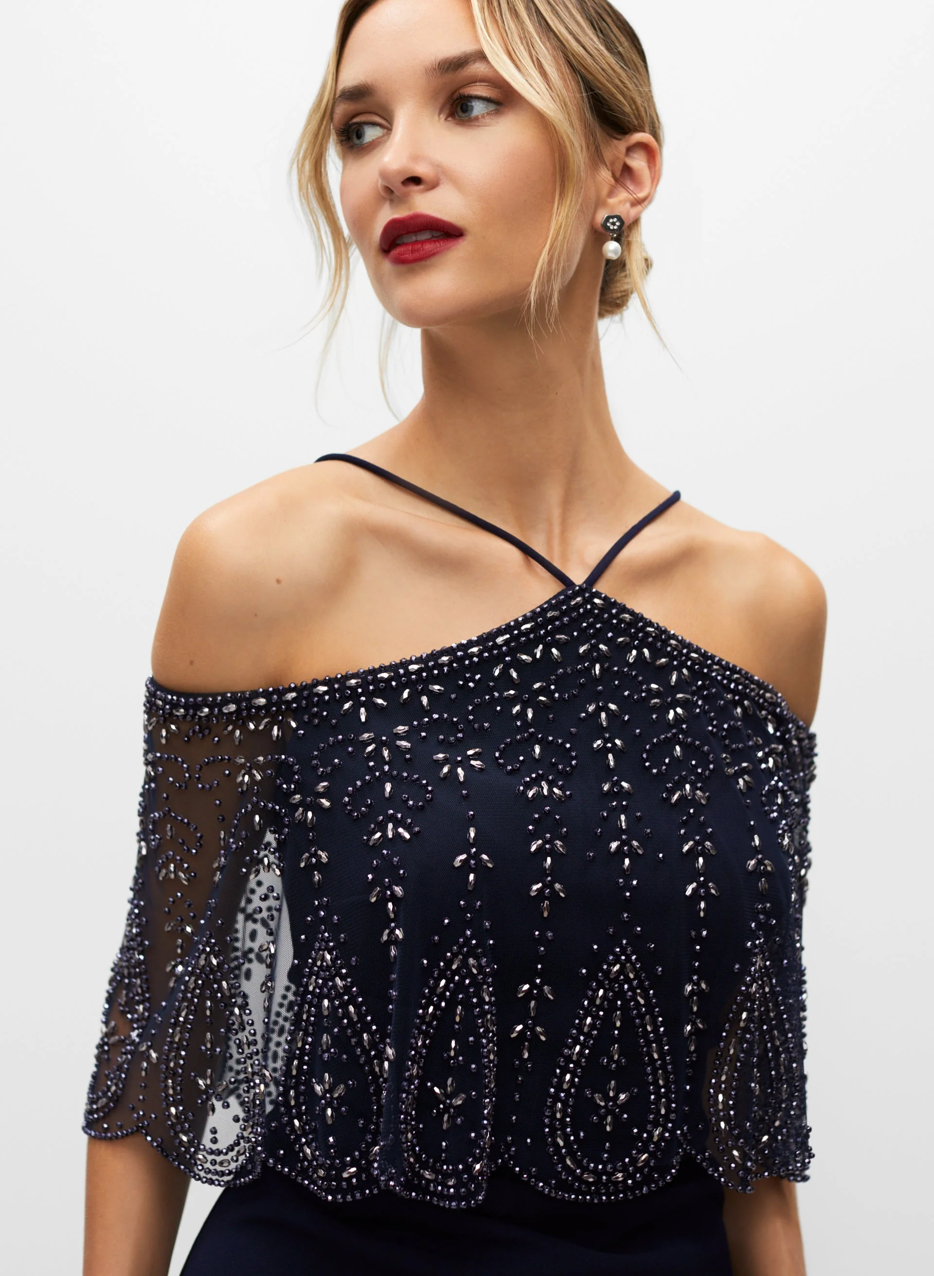 Beaded Popover Detail Dress - Image 4