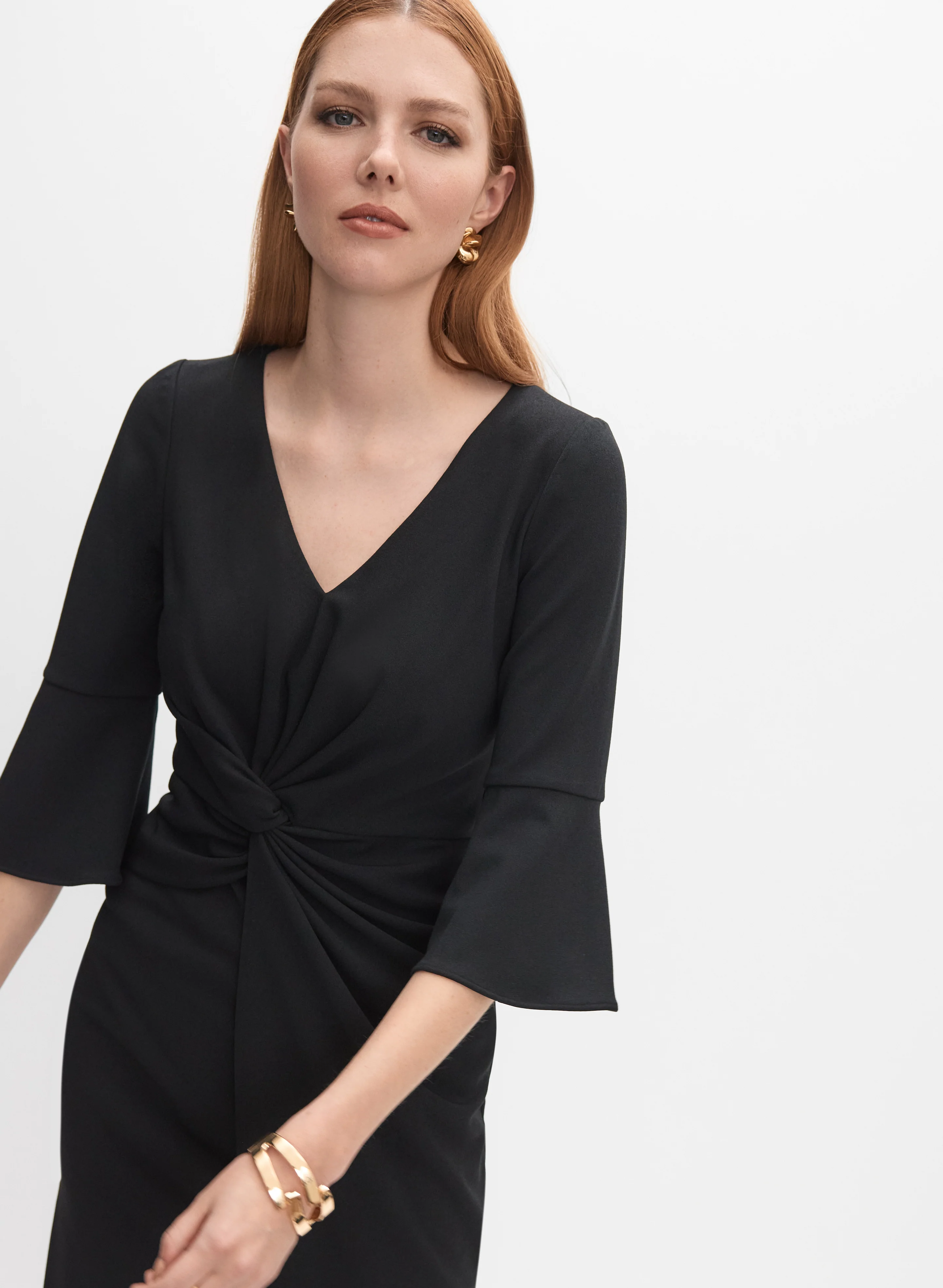 Adrianna Papell - Bell Sleeve Jersey Dress - Image 5