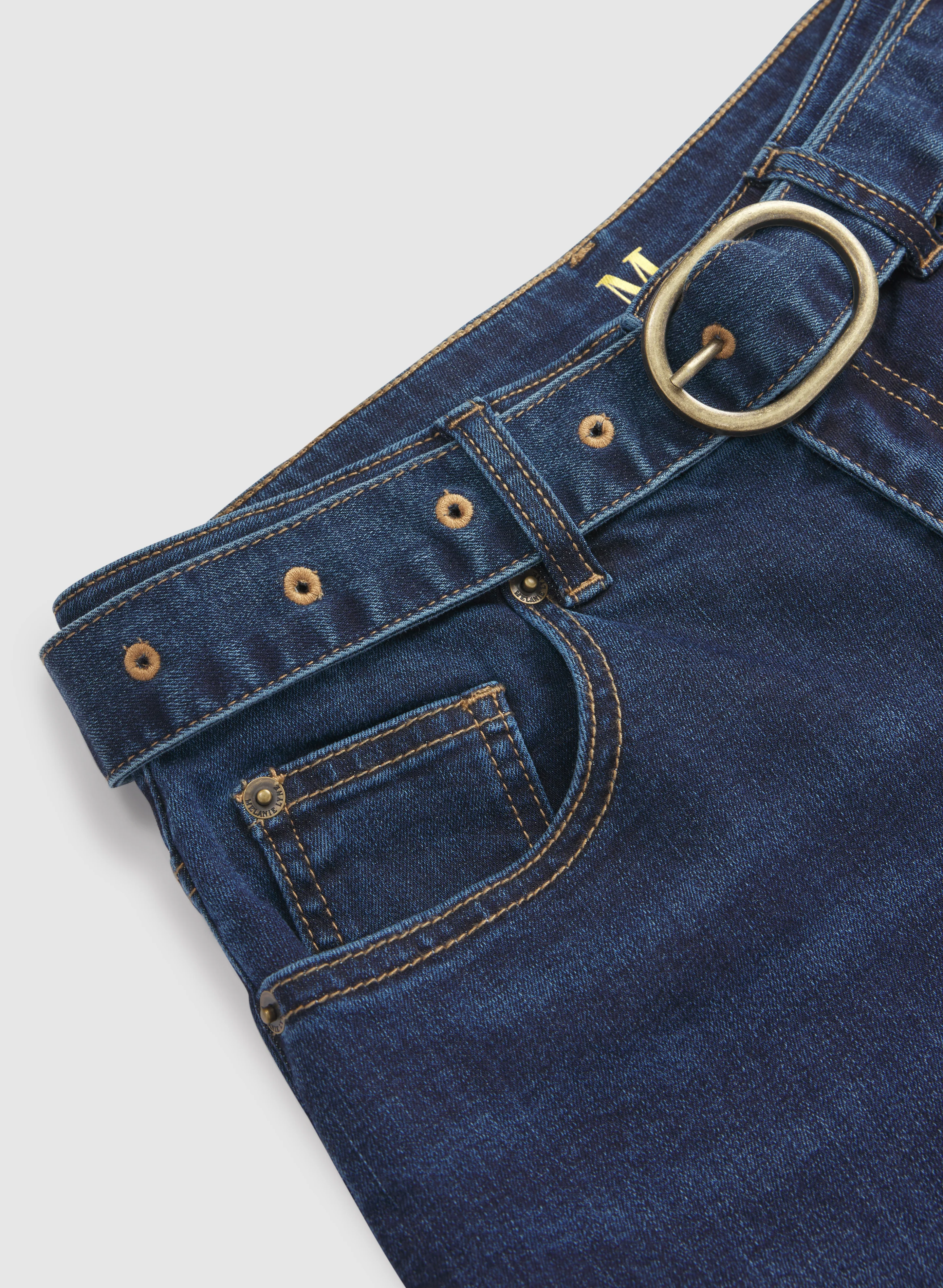 Belted Culotte Jeans - Image 7