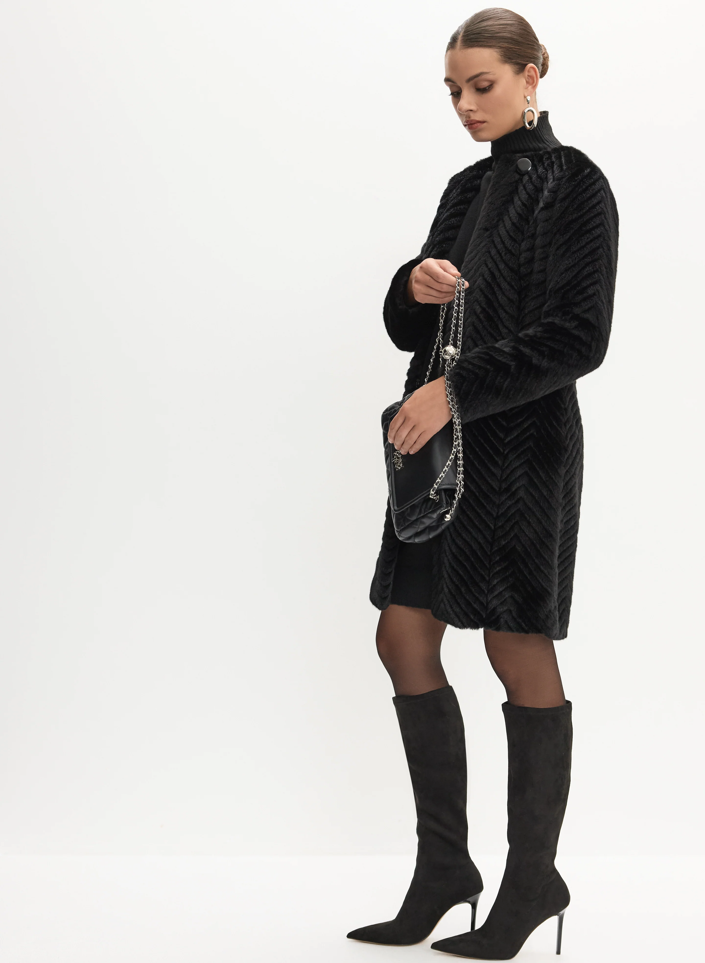 Belted Faux Fur Coat - Image 3