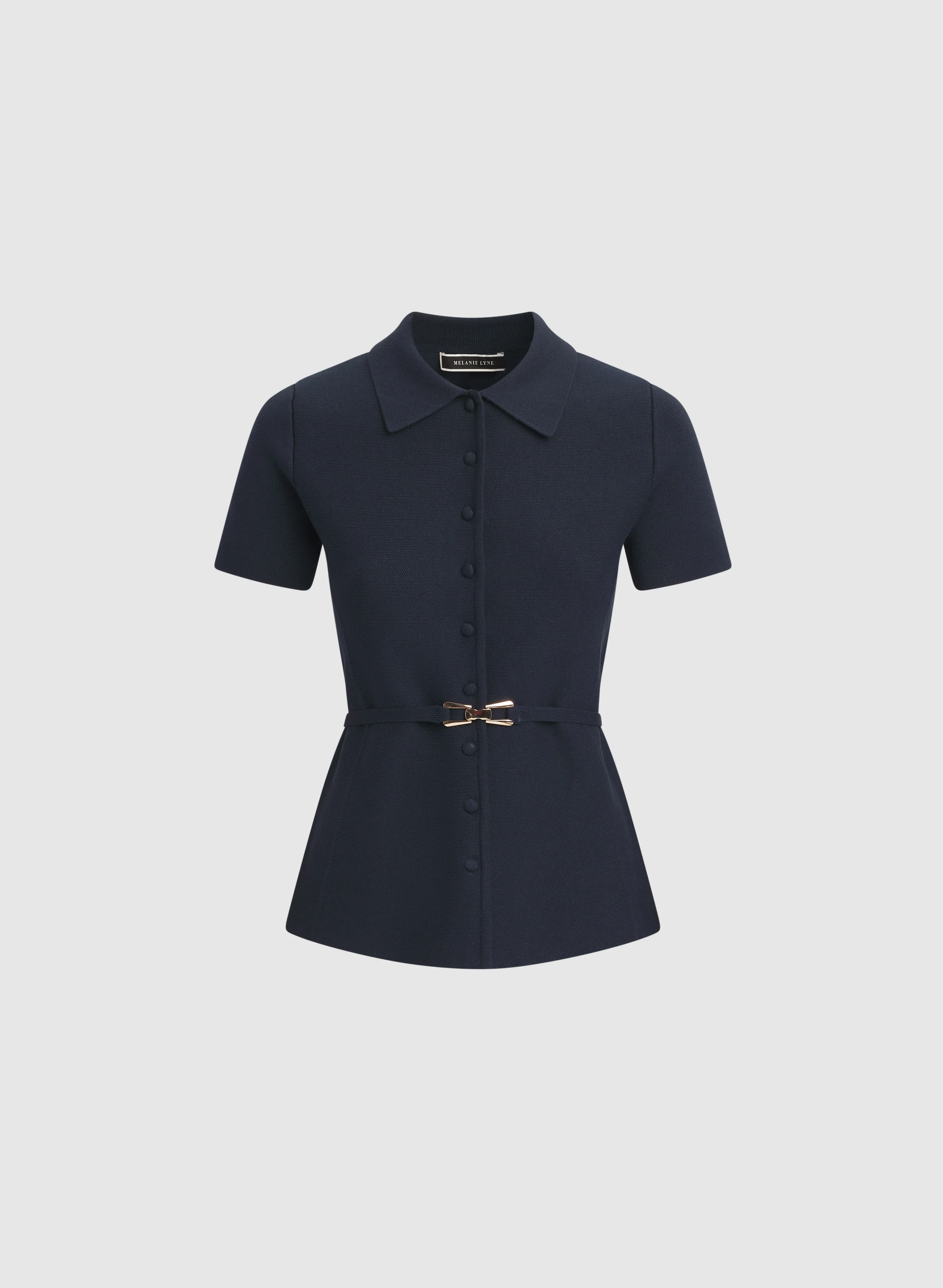 Belted Polo Cardigan - Image 6