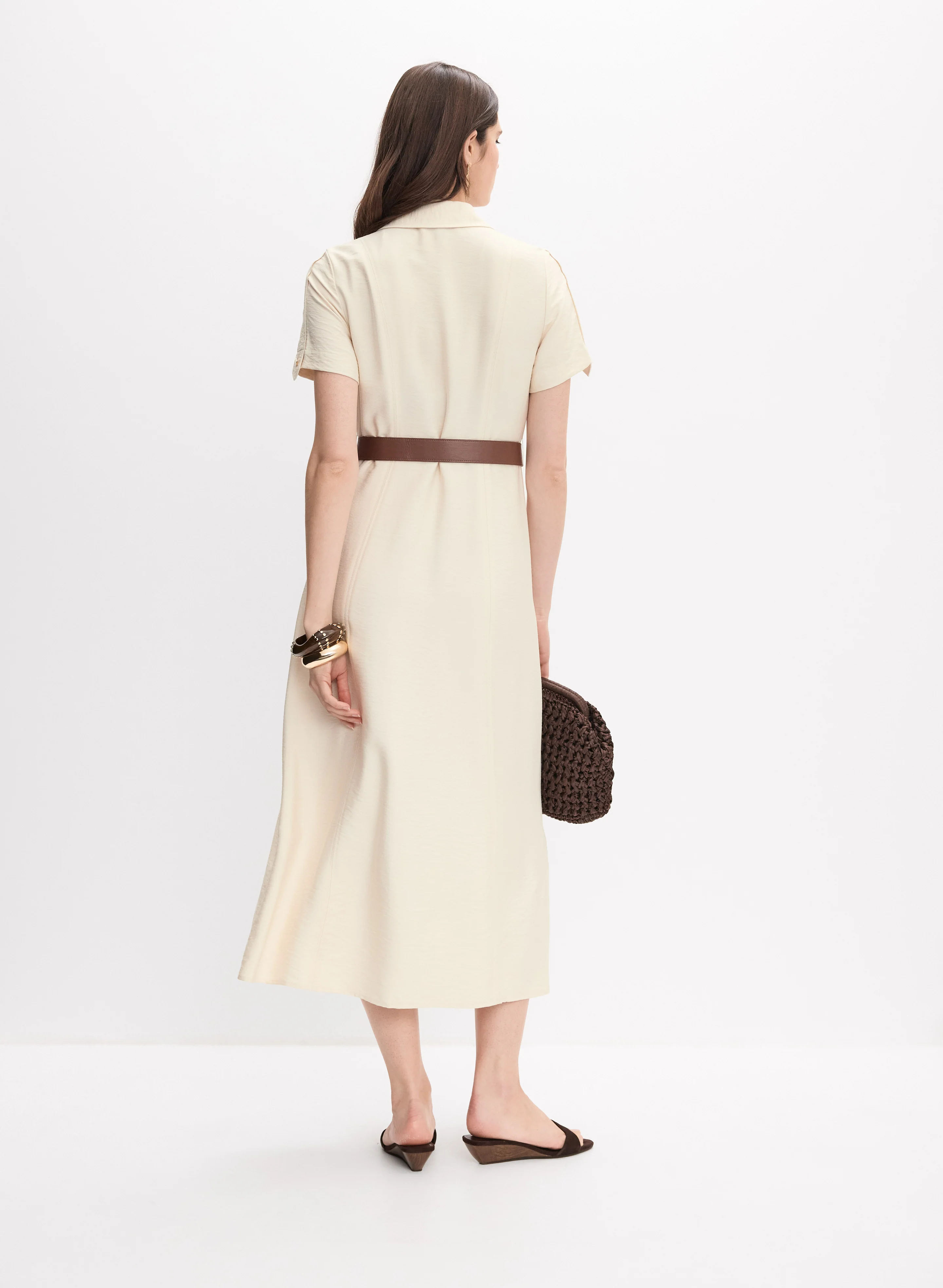 Belted Shirt Dress - Image 3