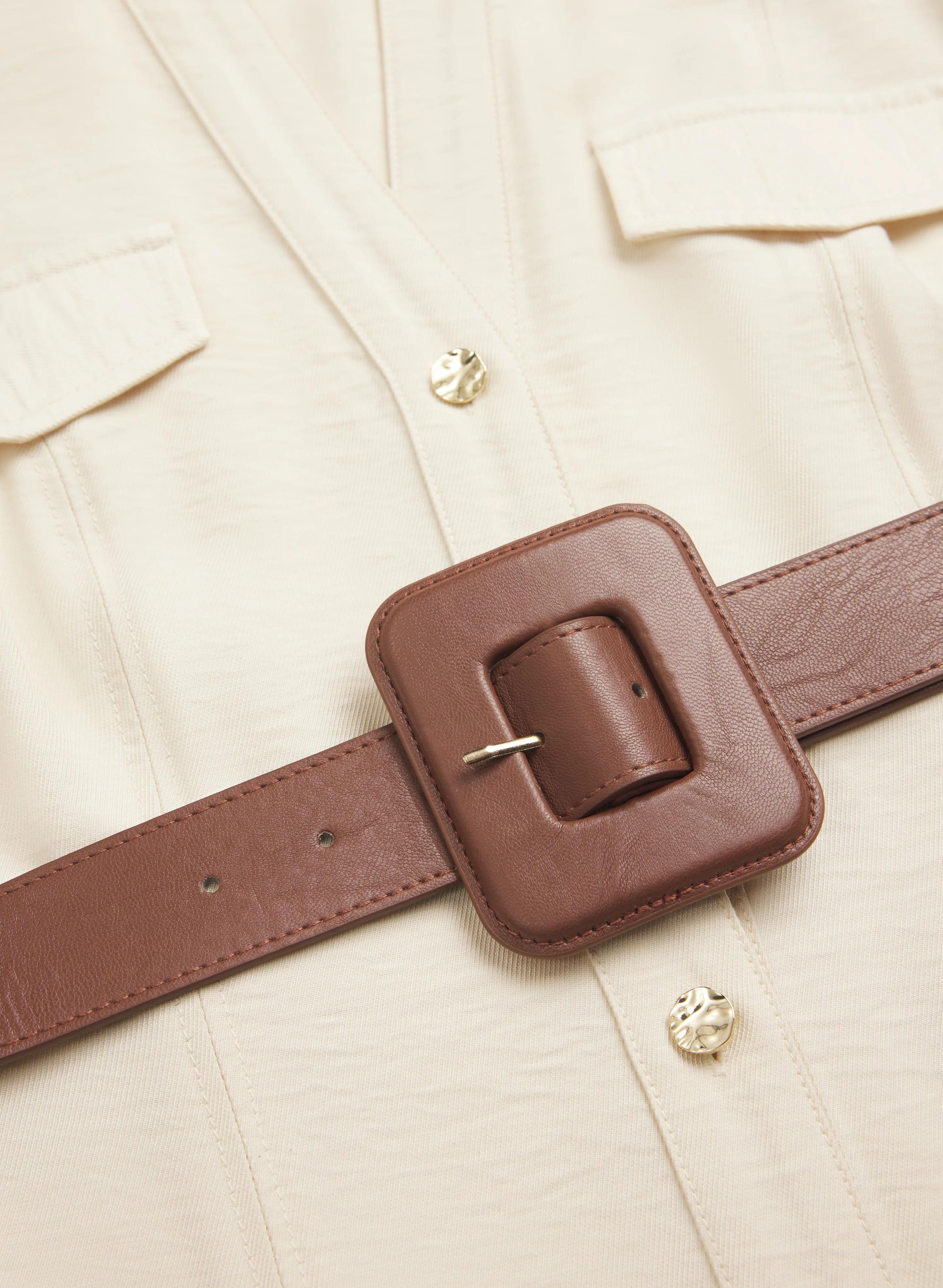 Belted Shirt Dress - Image 7