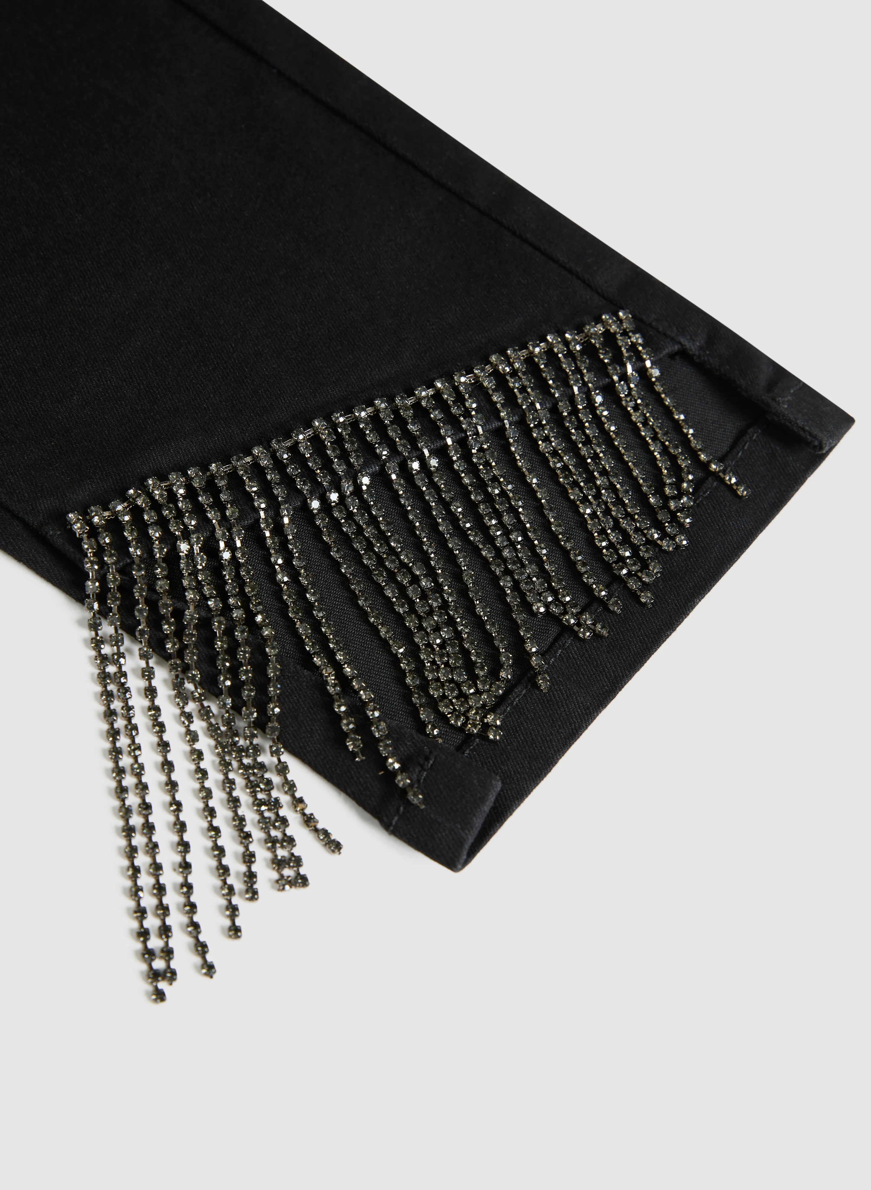 Bias Cut Fringe Hem Jeans - Image 7