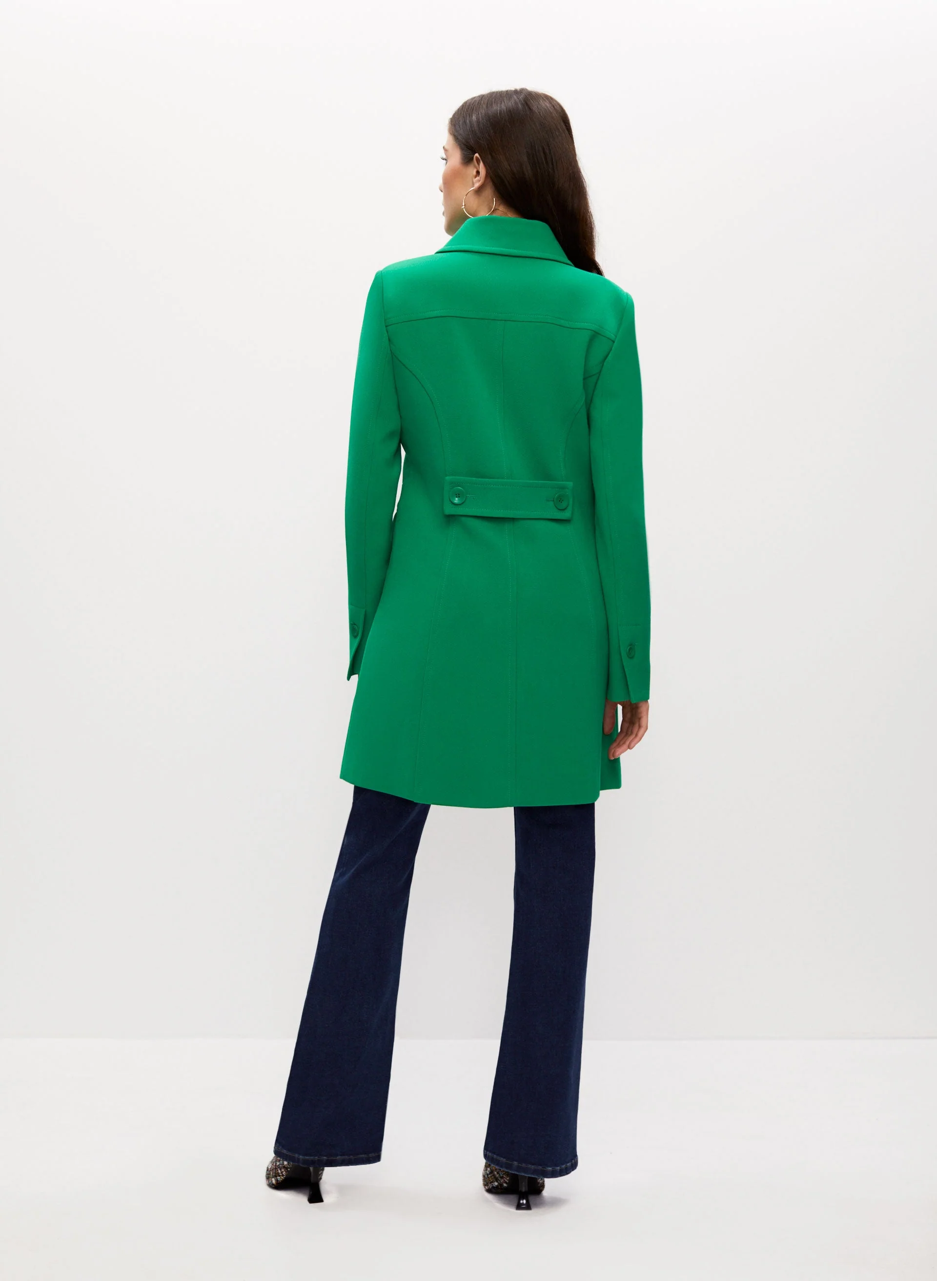 Button Detail Trench Coat - Image 3