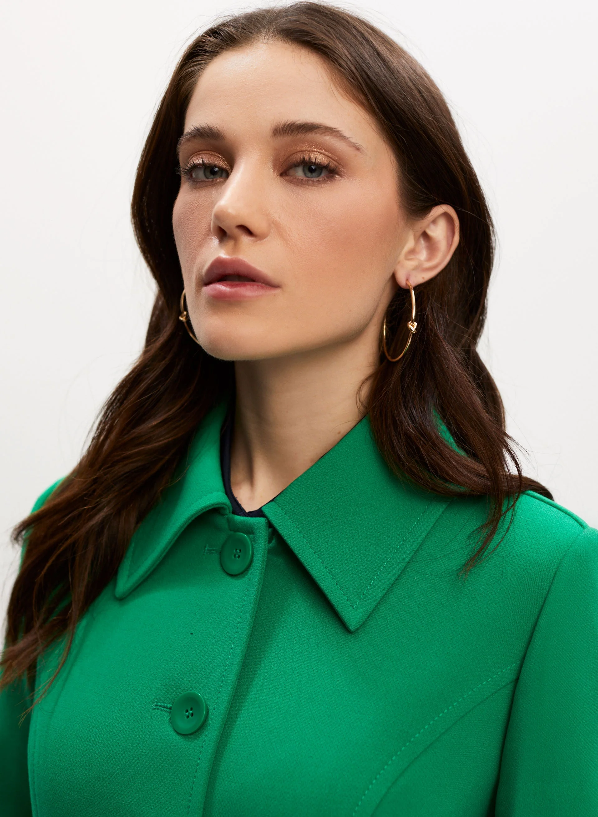 Button Detail Trench Coat - Image 4