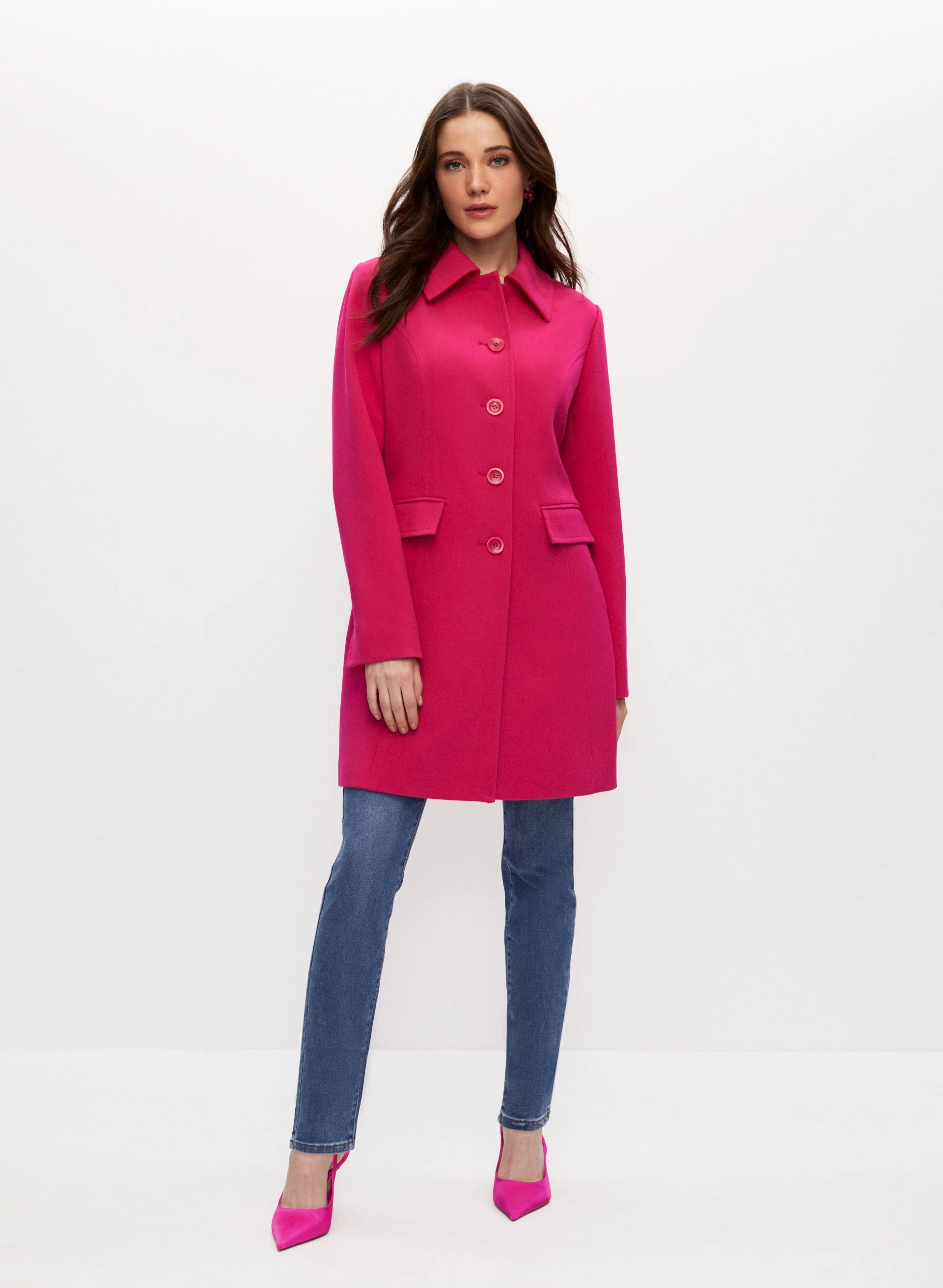 Button Detail Trench Coat - Image 2
