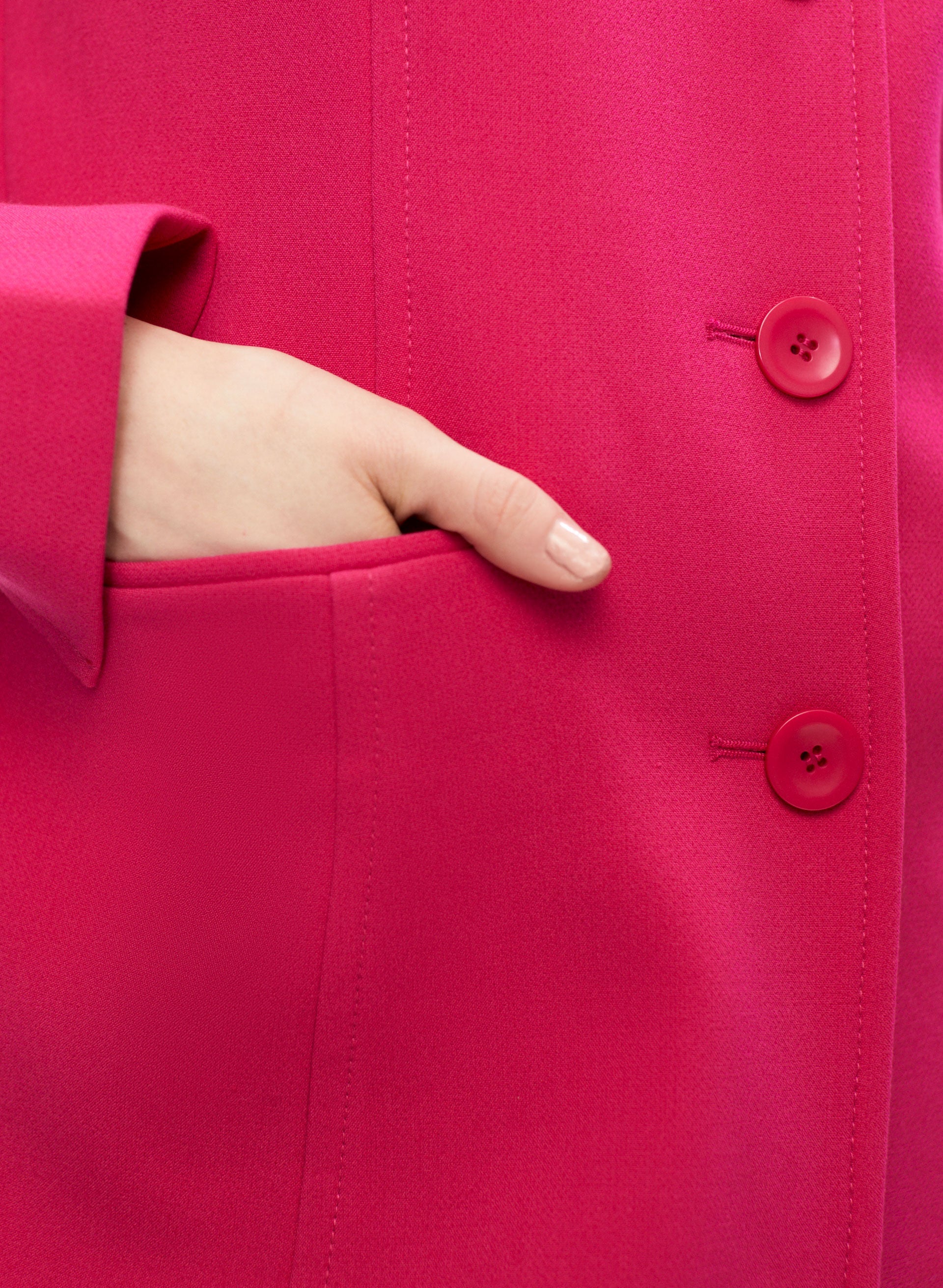 Button Detail Trench Coat - Image 5