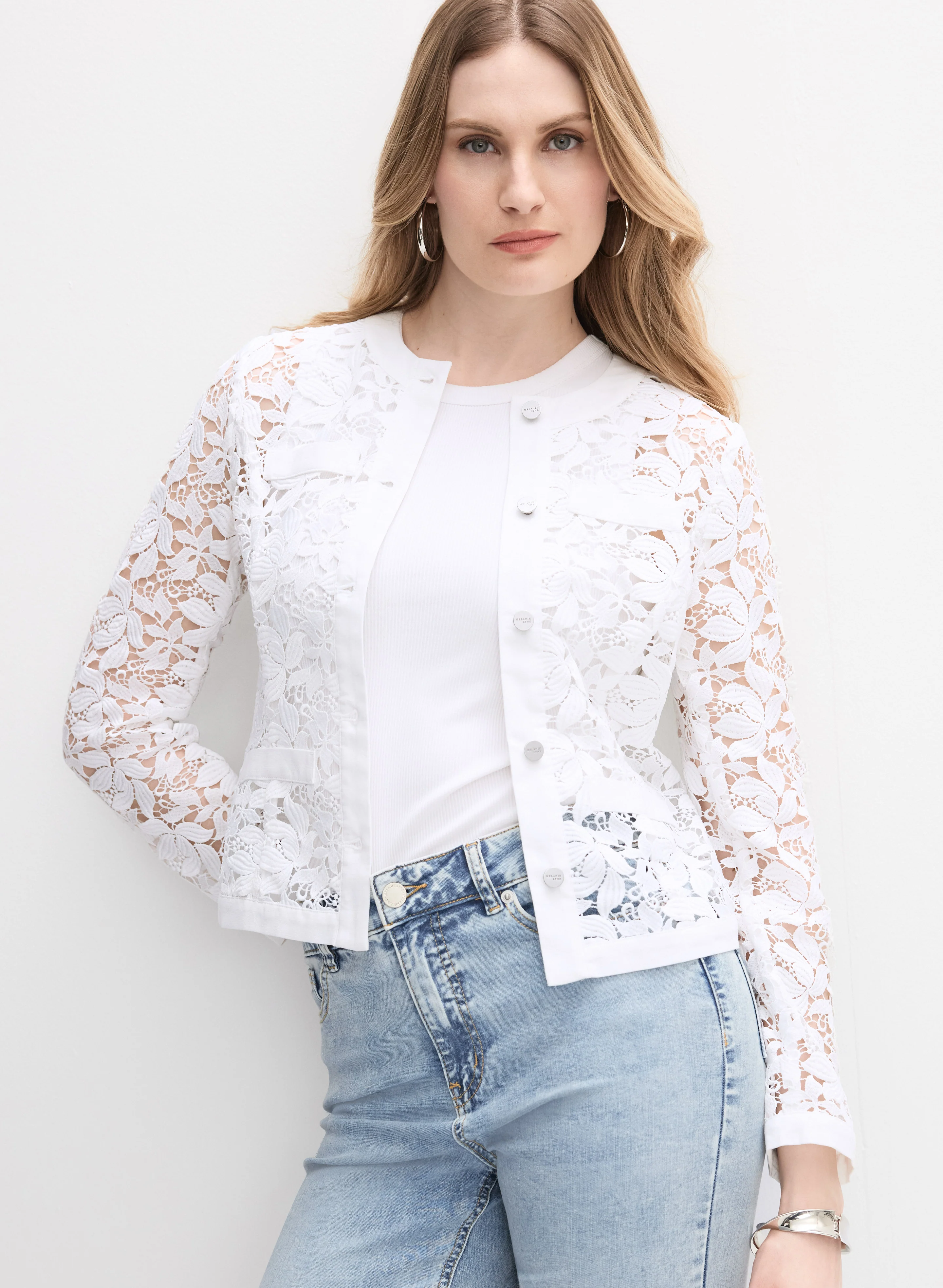 Button-Down Lace Jacket