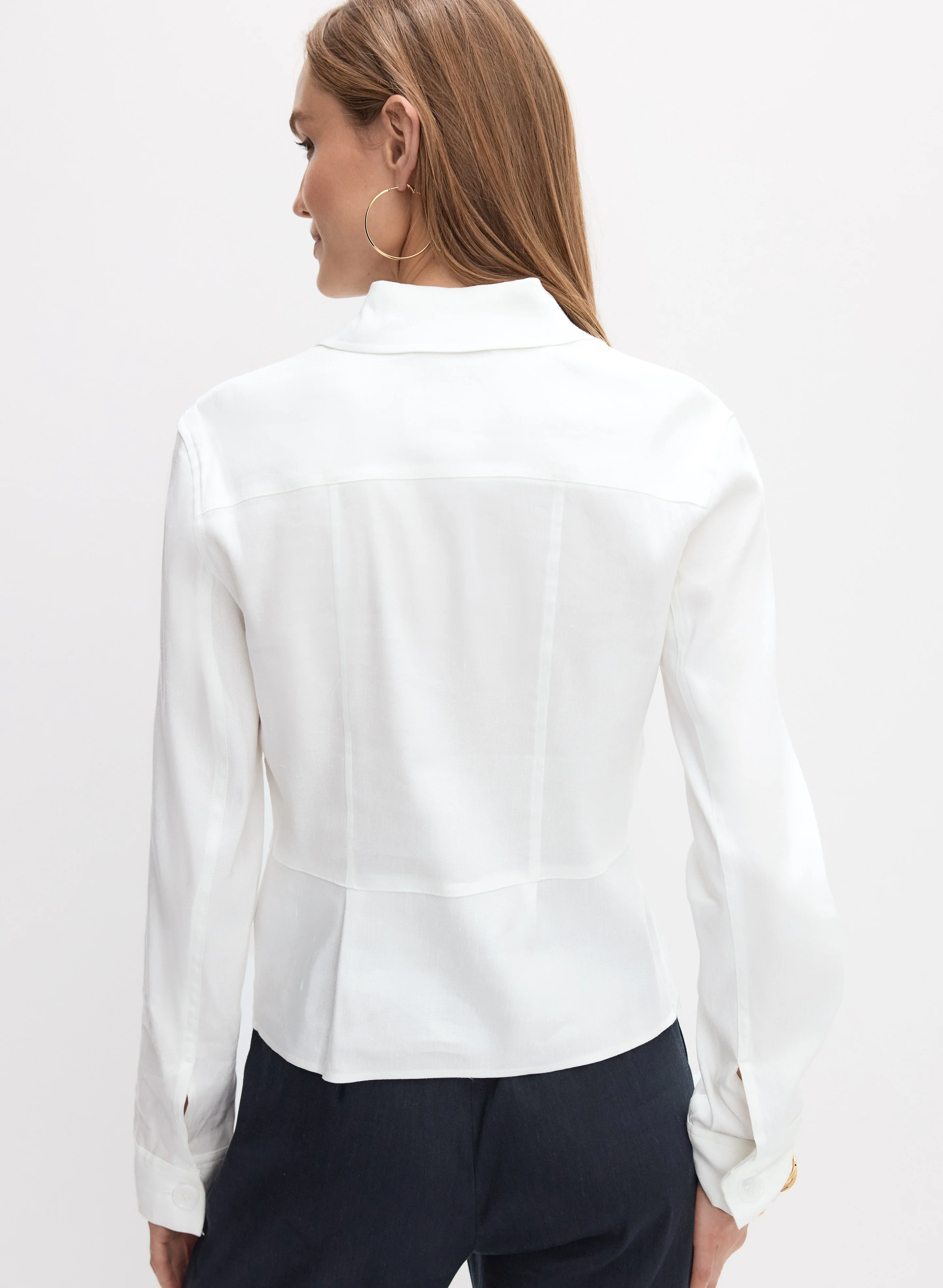 Button-Down Linen-Blend Jacket - Image 3