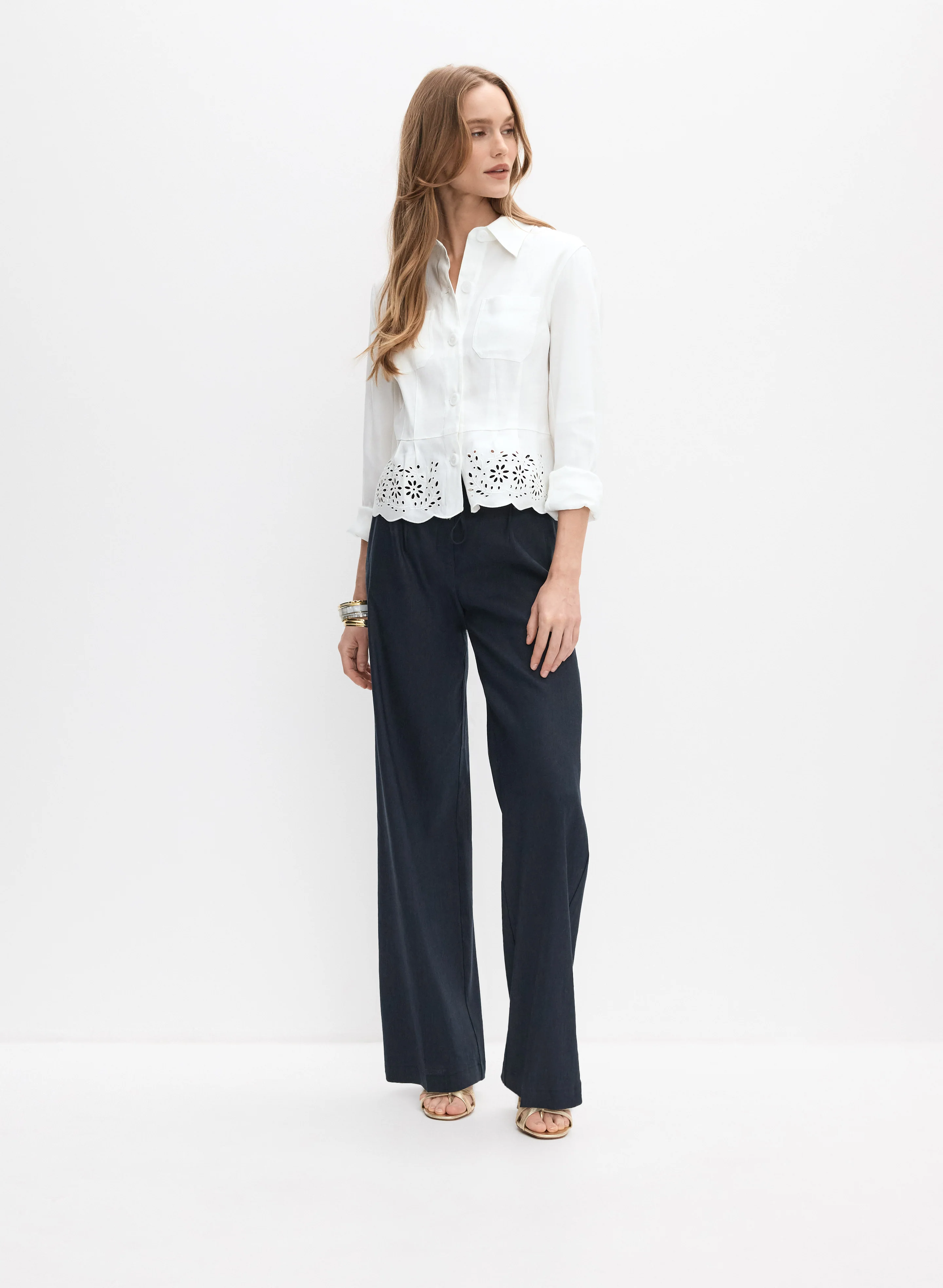 Button-Down Linen-Blend Jacket - Image 4