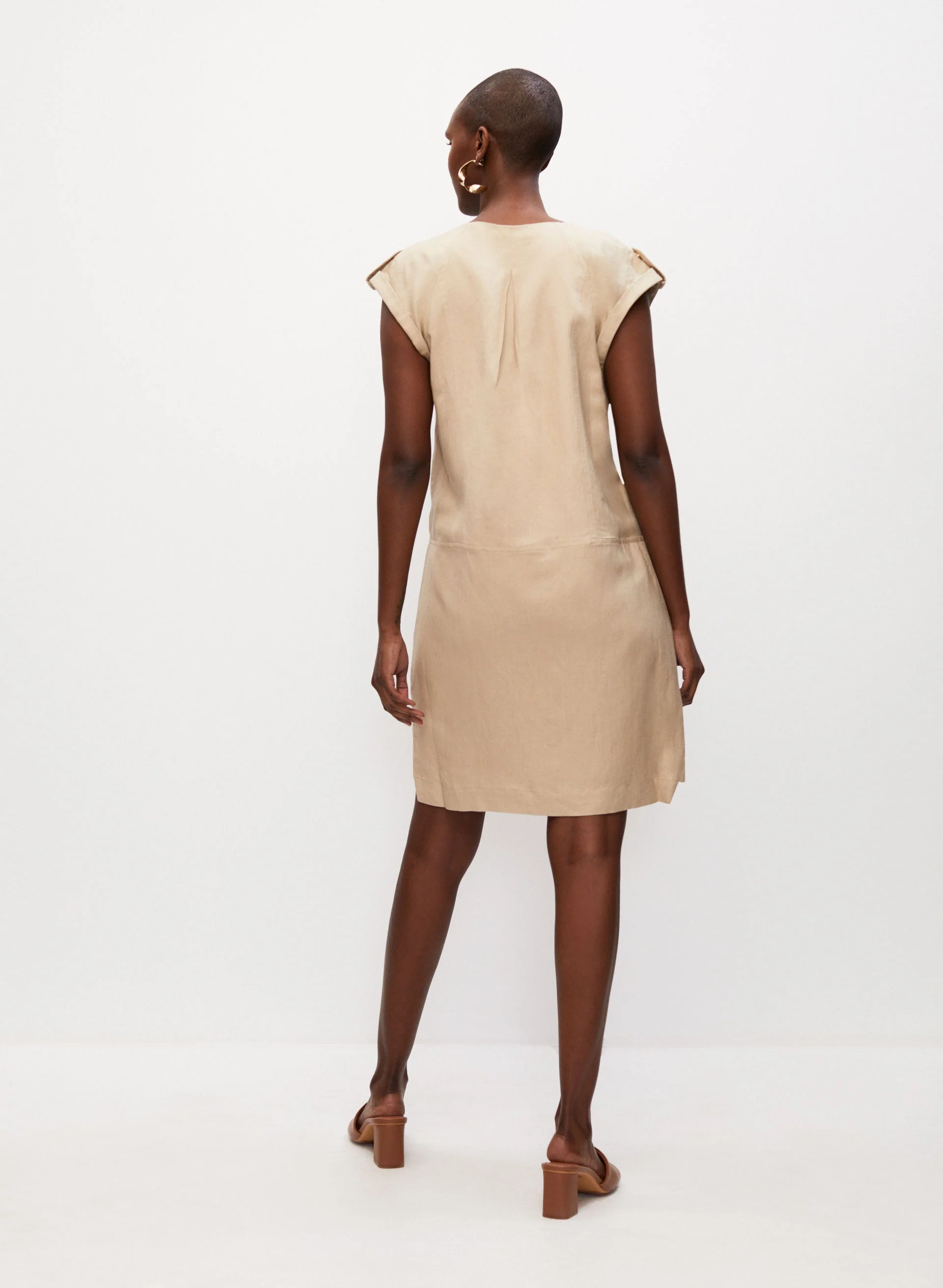 Button Front Linen Dress - Image 4