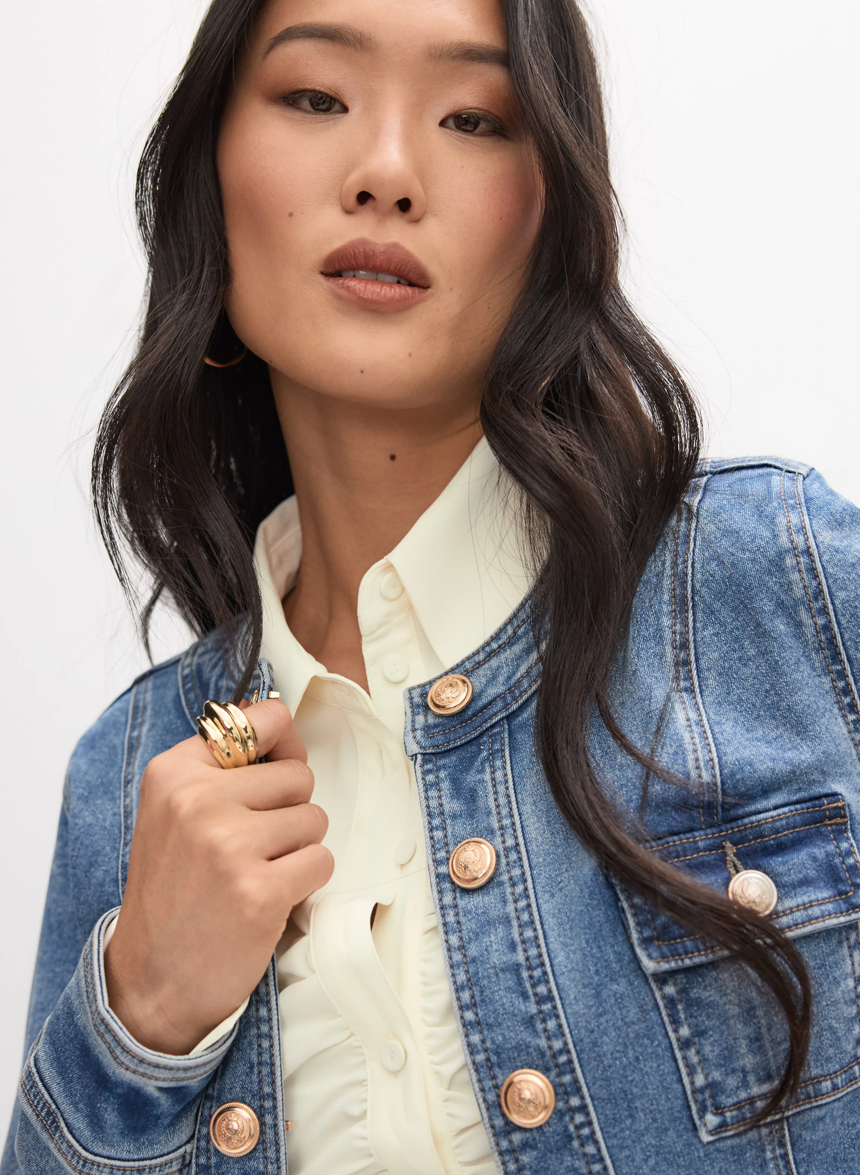 Buttoned Denim Jacket - Image 2