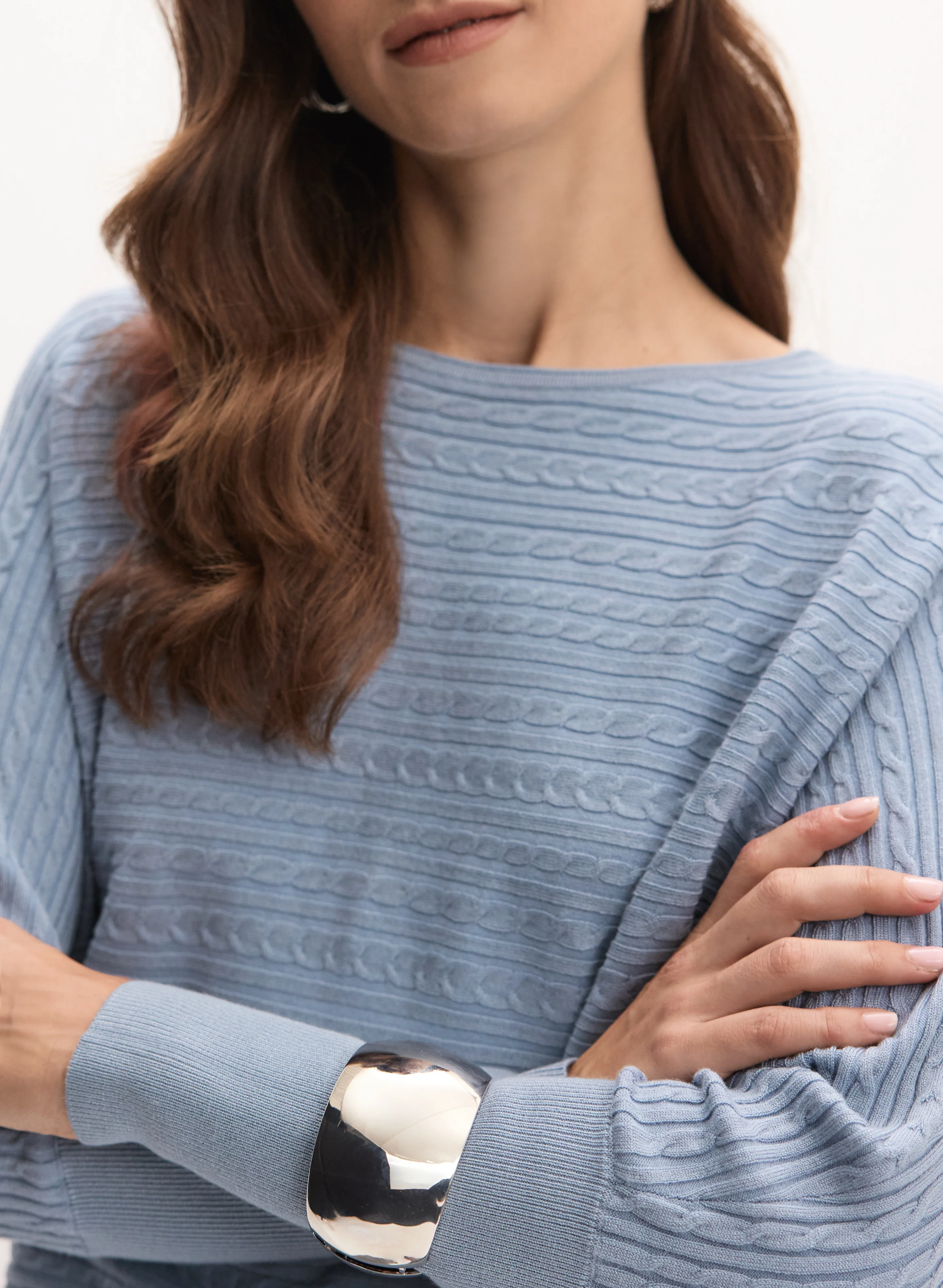 Cable Knit Dolman Sweater - Image 2
