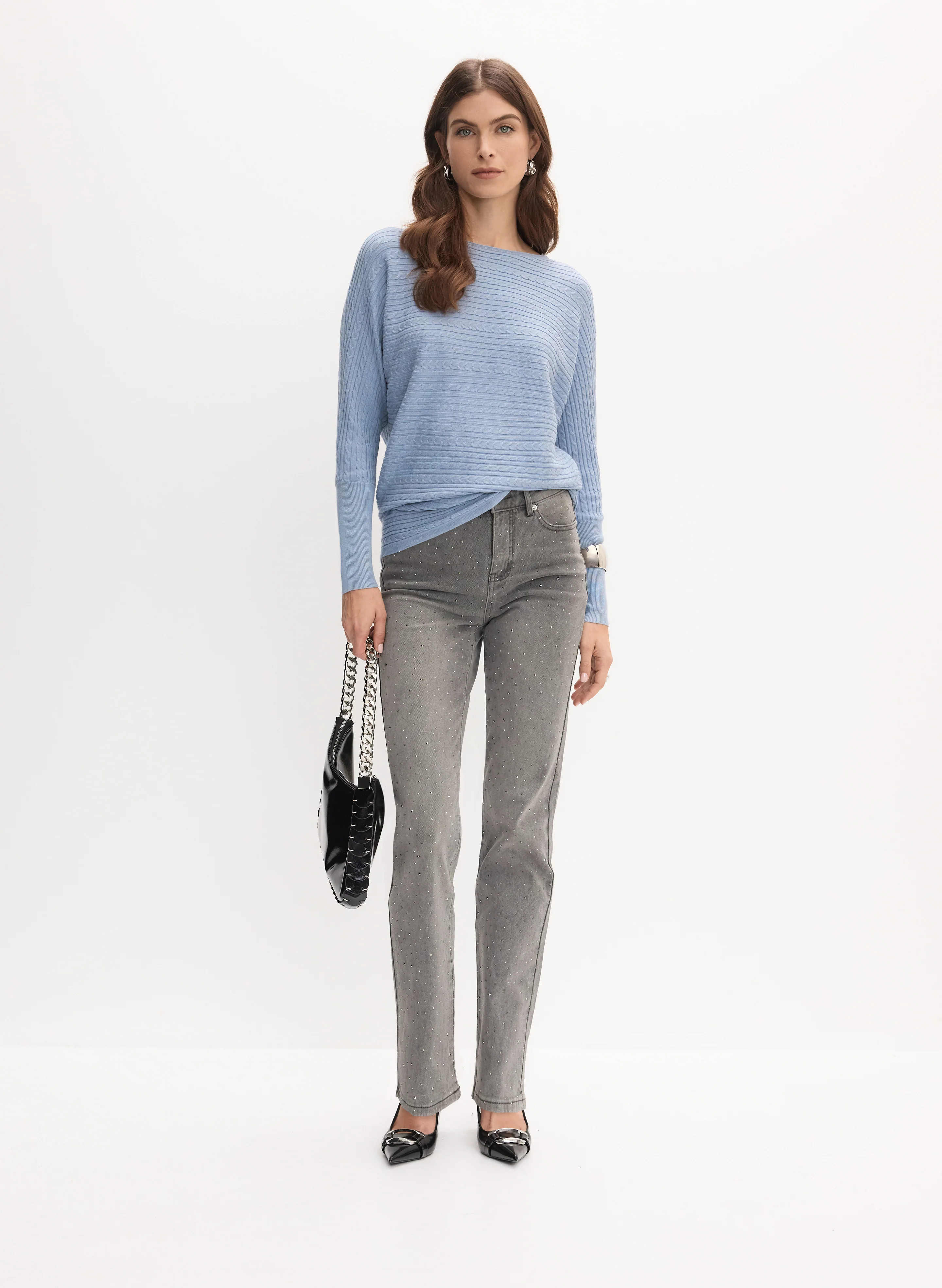 Cable Knit Dolman Sweater - Image 3