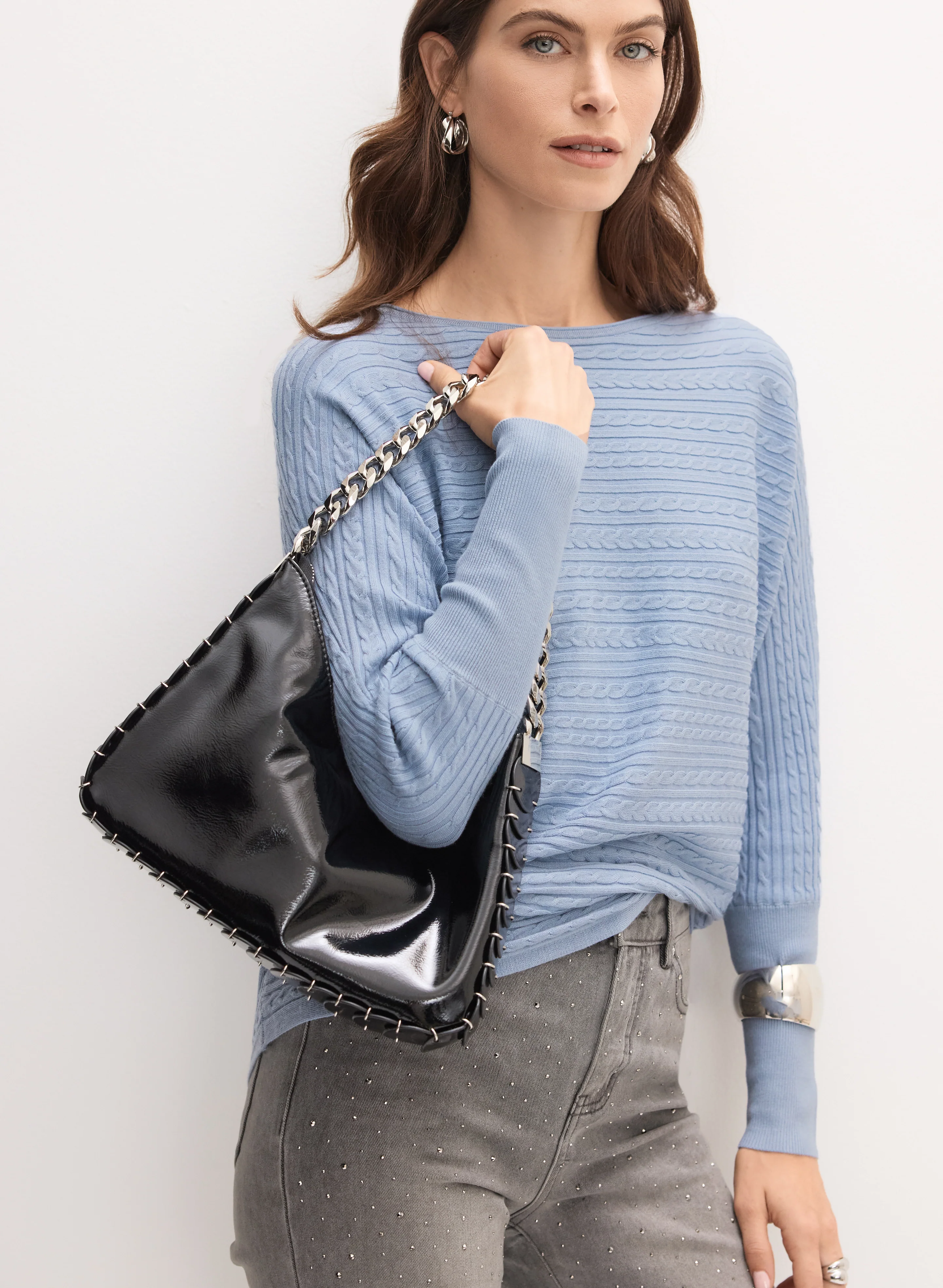 Cable Knit Dolman Sweater - Image 4