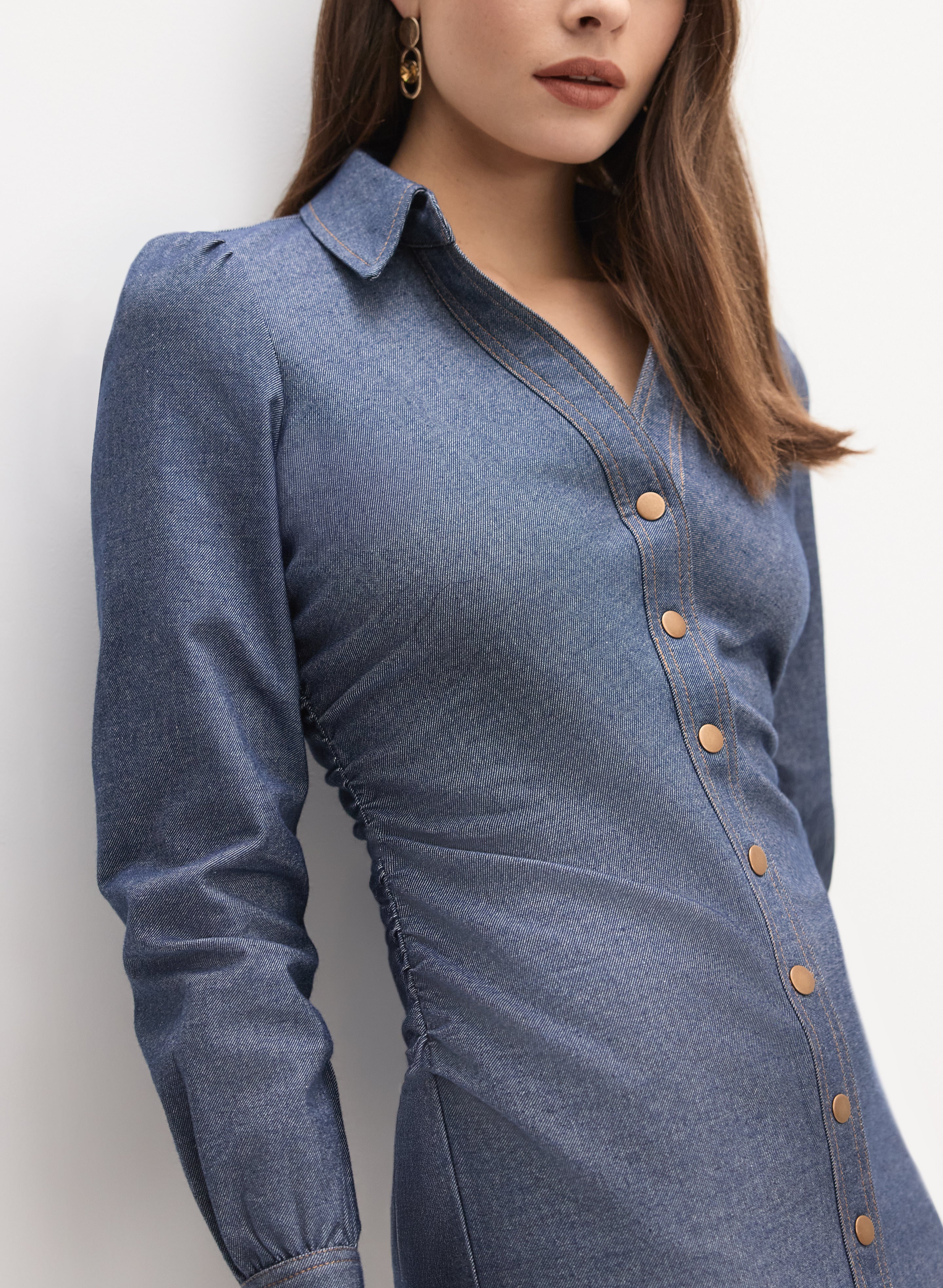 Chambray Midi Dress - Image 3