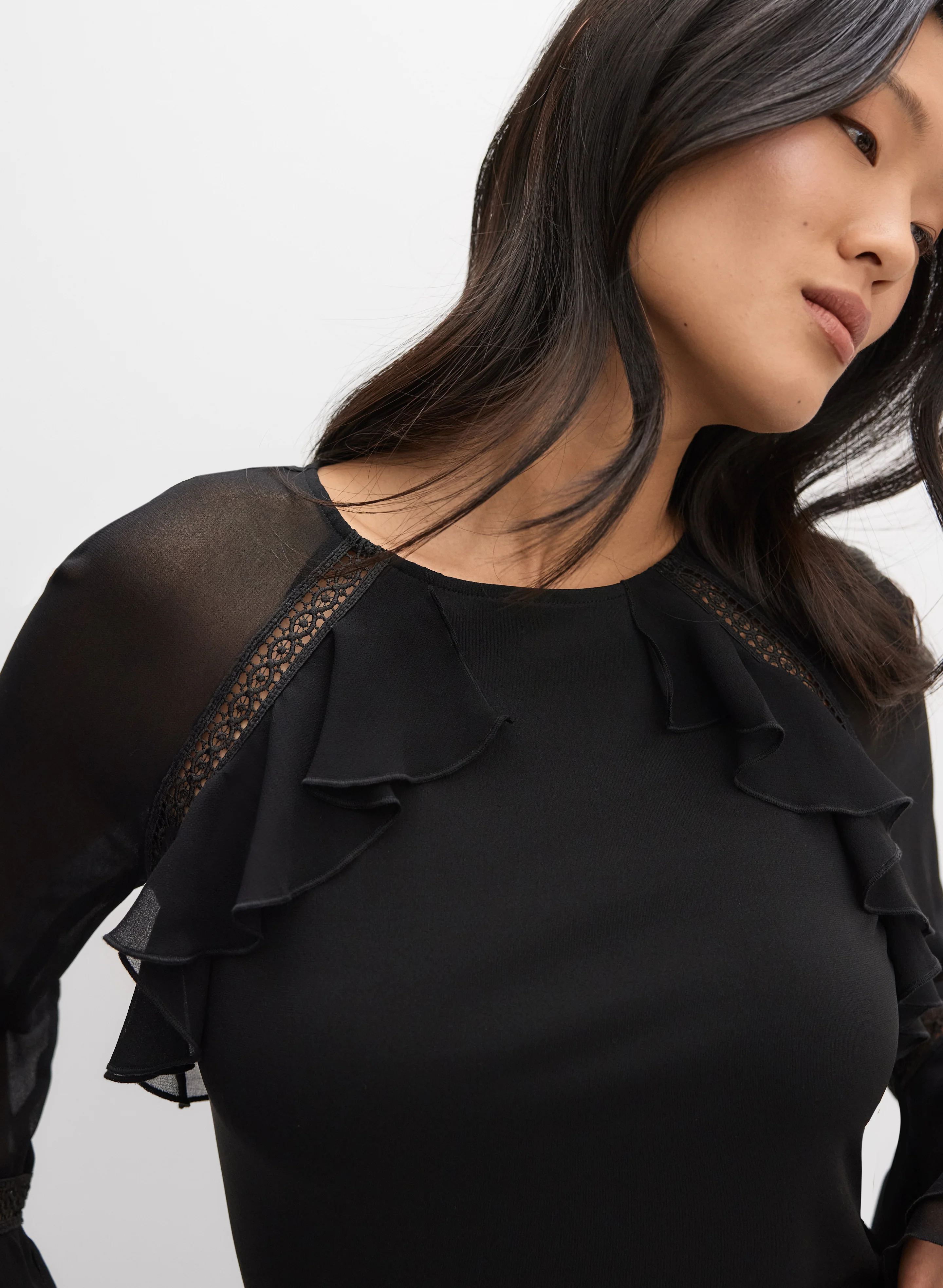 Chiffon Bell Sleeve Top - Image 2
