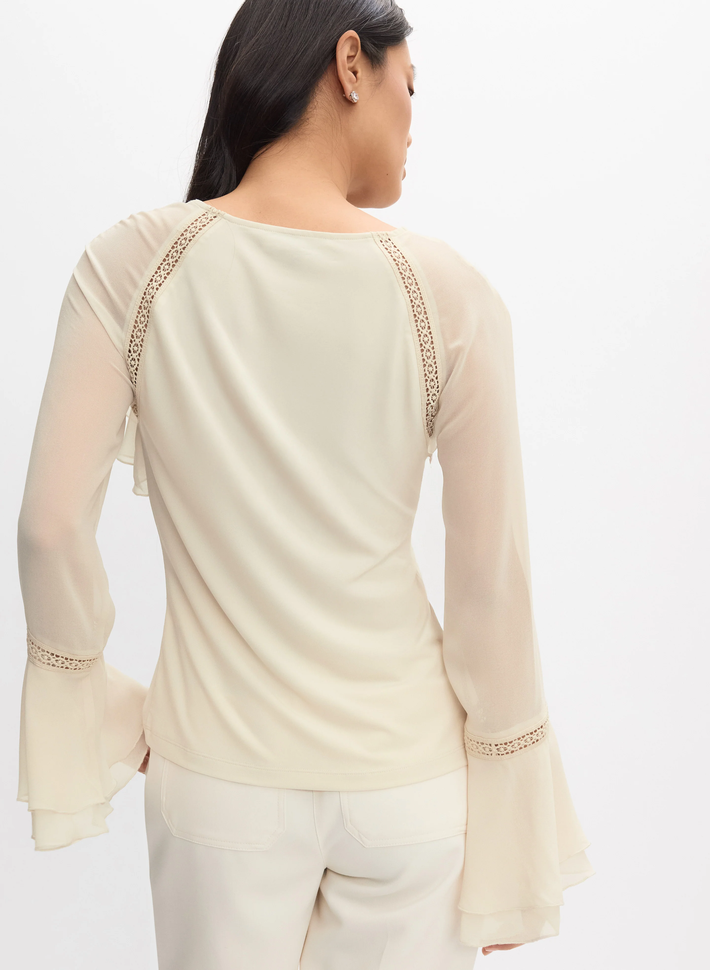Chiffon Bell Sleeve Top - Image 4
