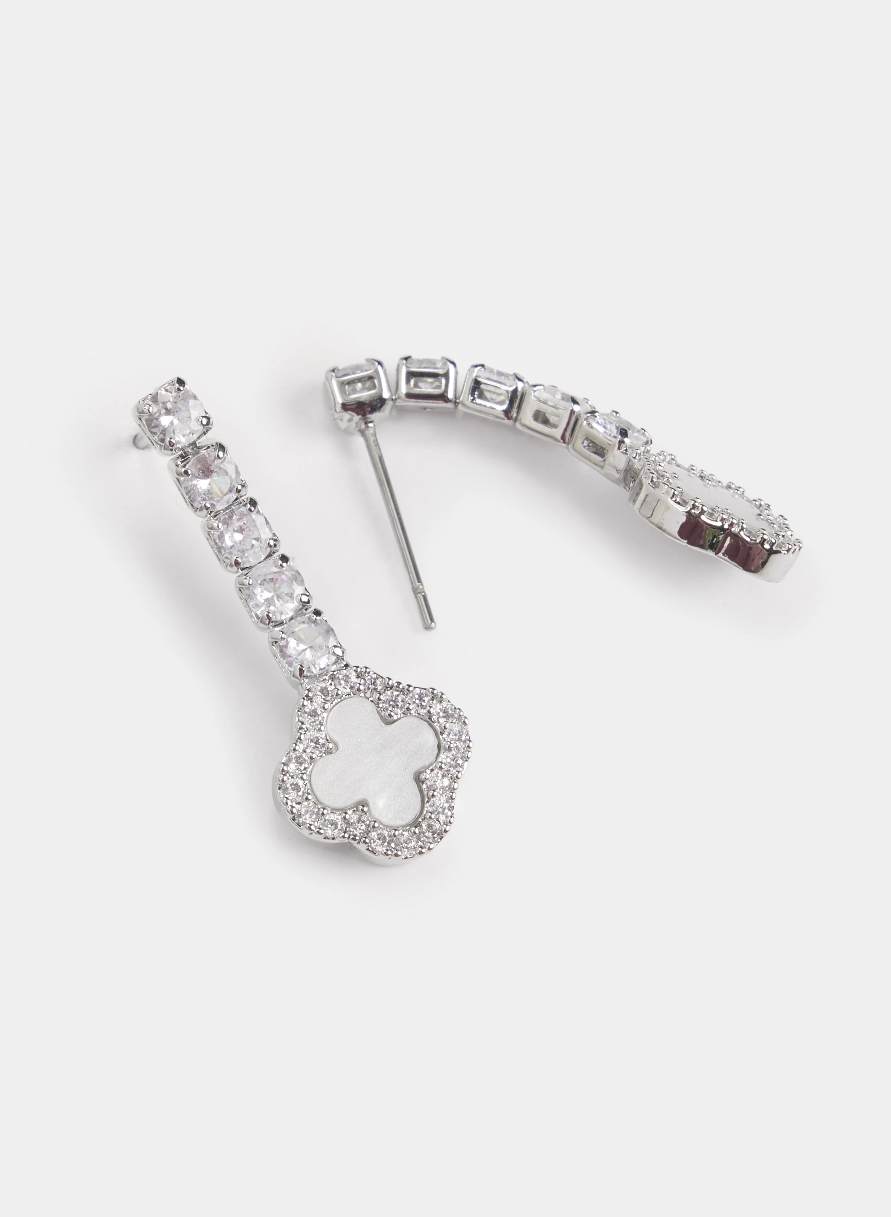 Clover Cubic Zirconia Earrings - Image 2