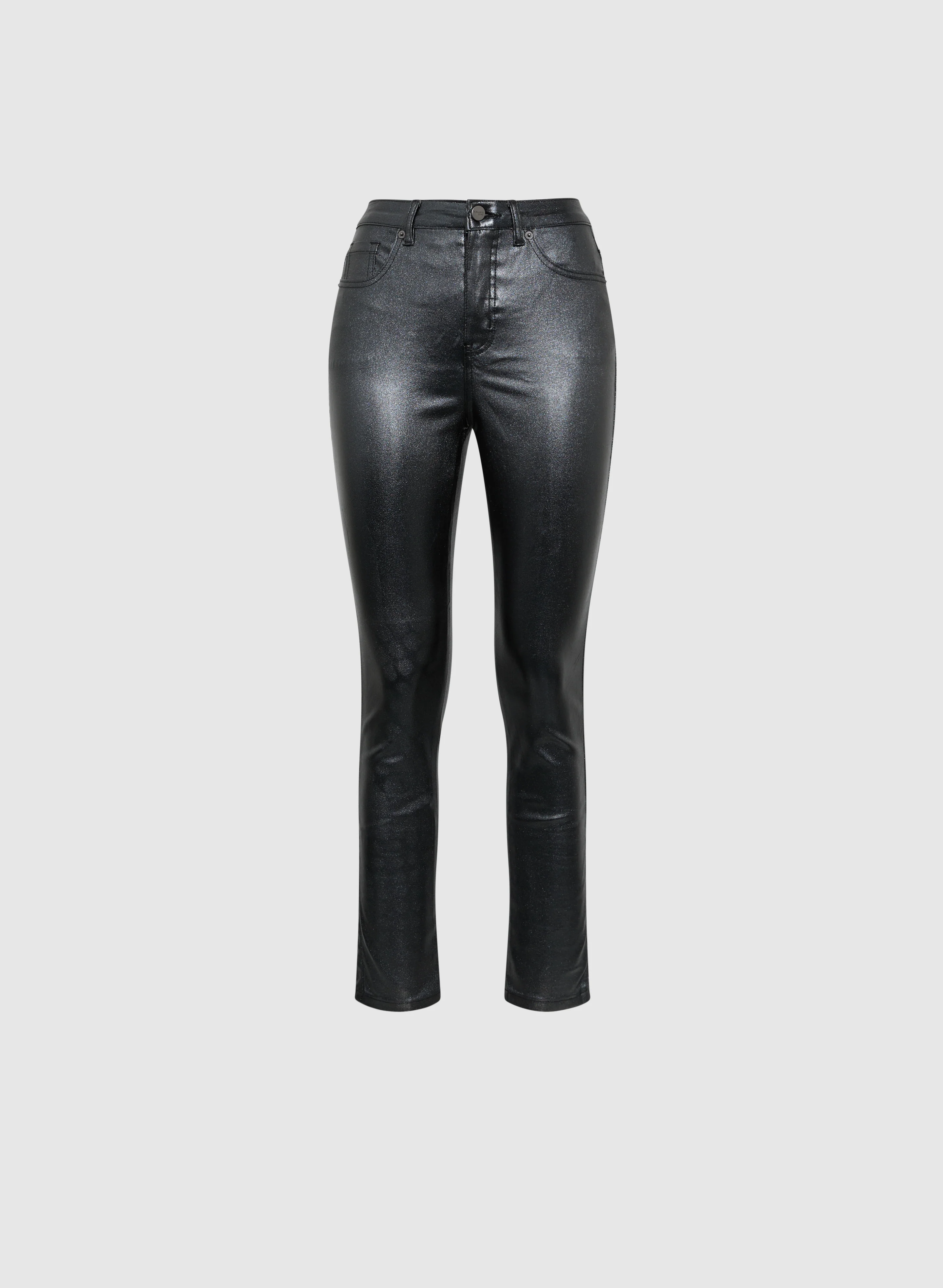 Coated Metallic Slim-Leg Jeans - Image 6